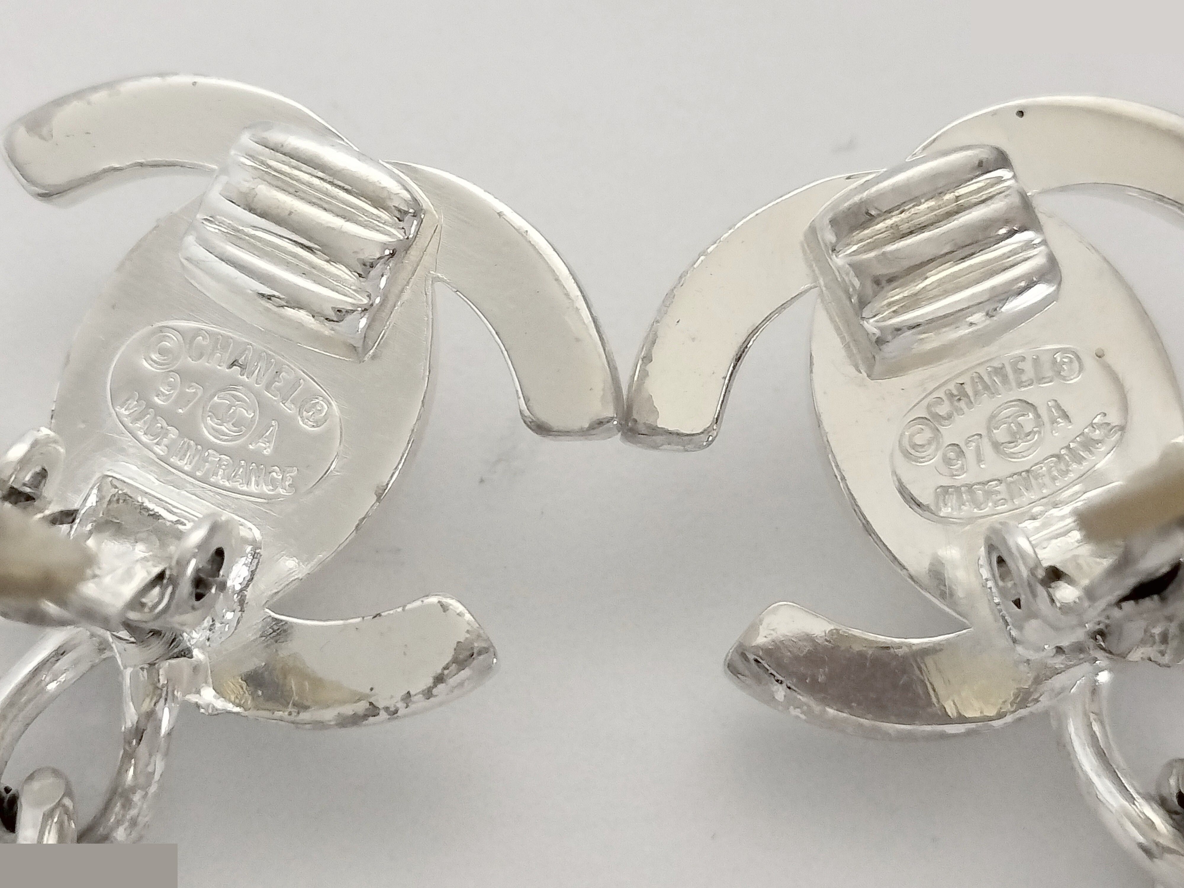 Coco Turnlock Dangle Silver Earrings — view 3