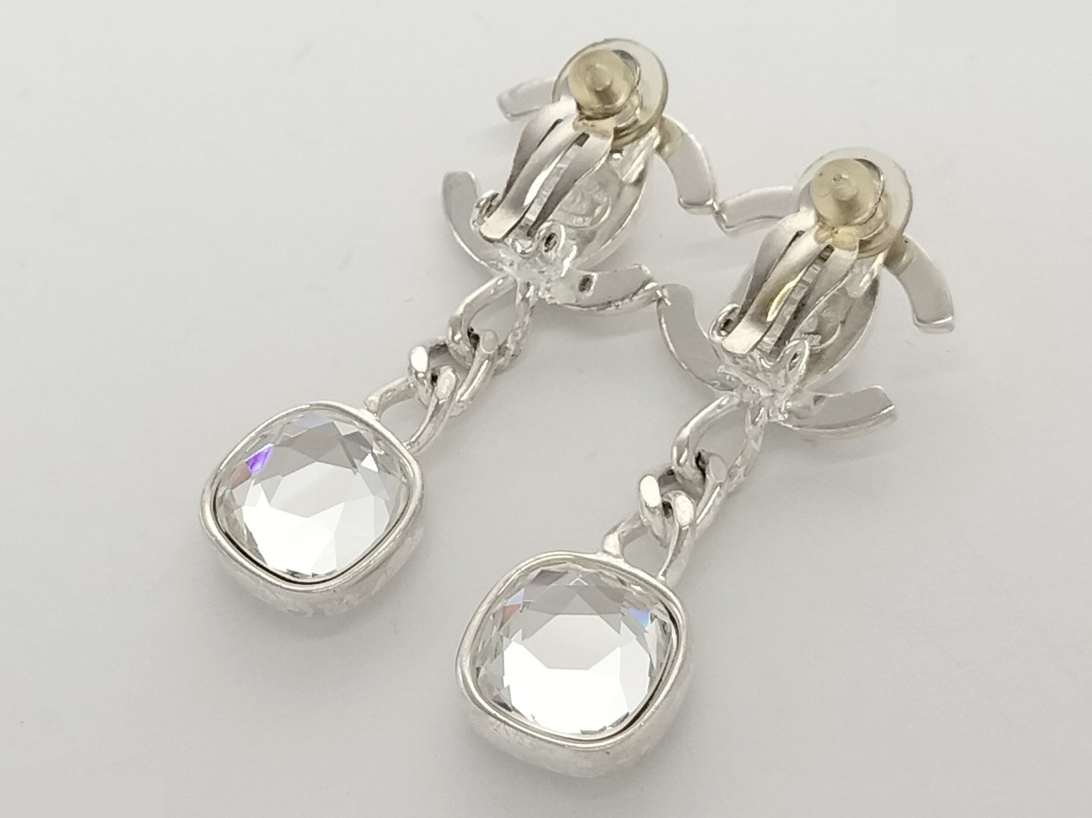 Coco Turnlock Dangle Silver Earrings — view 5