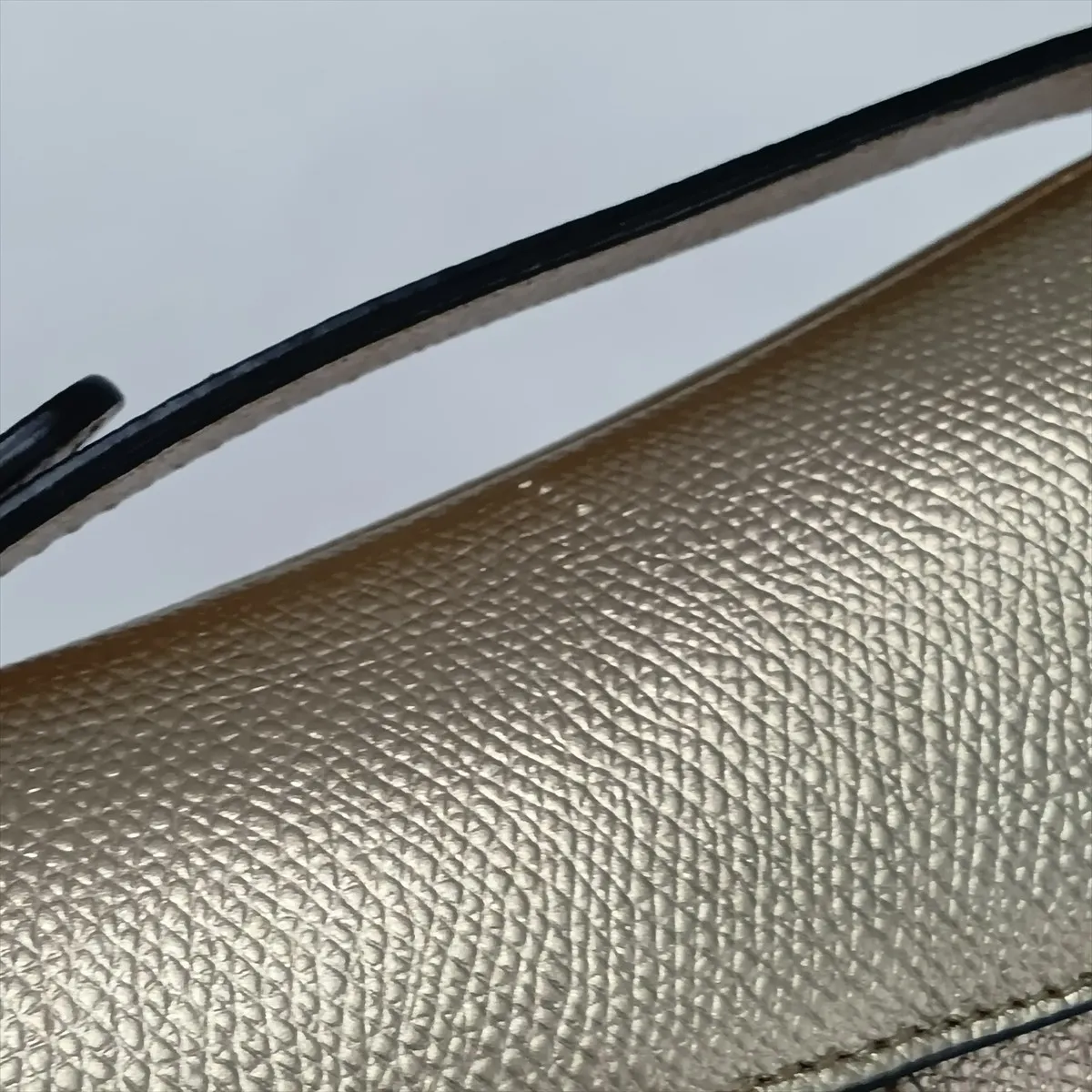 Saddle Leather Handbag, Gold — view 11