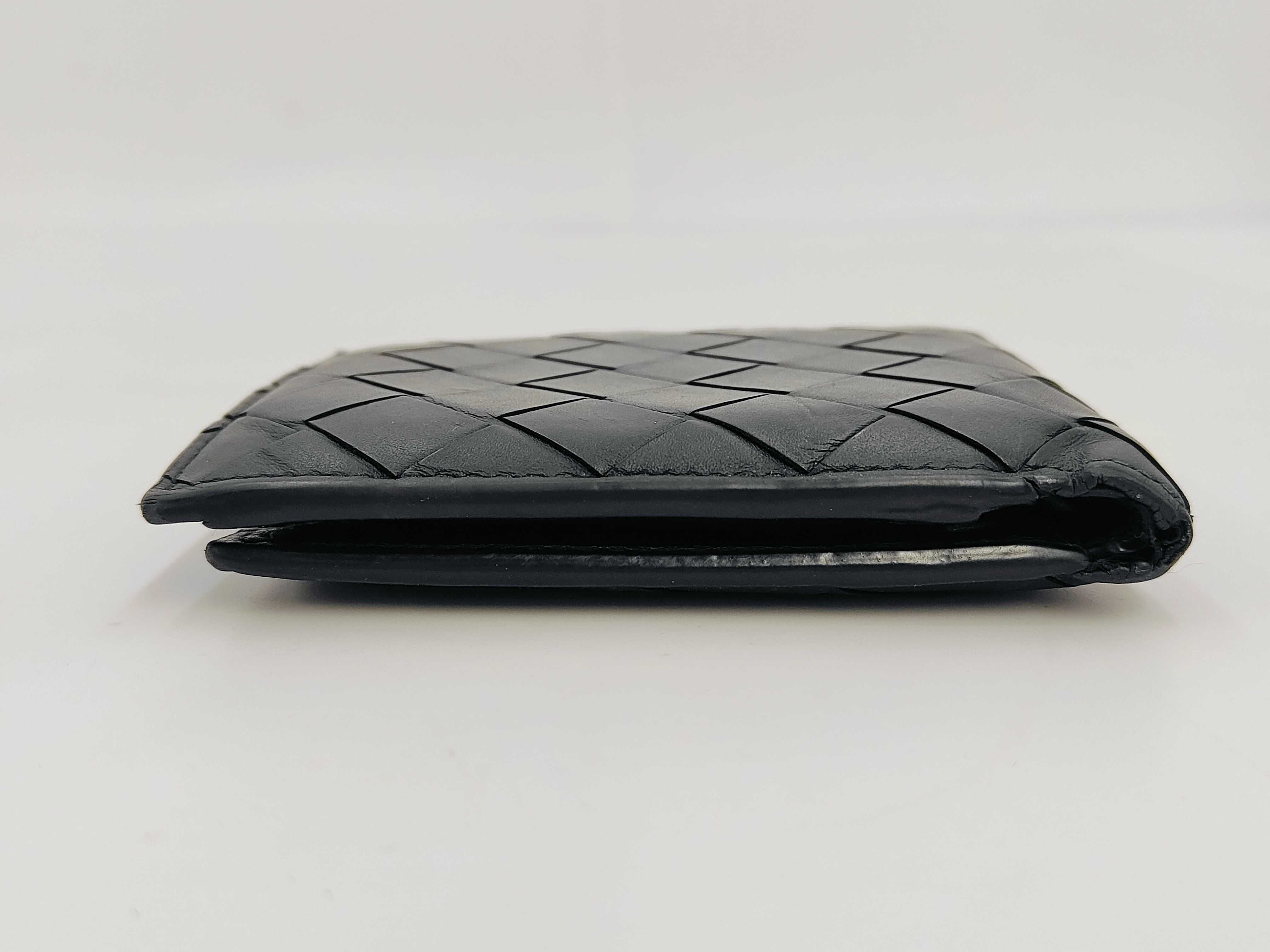 Intrecciato Mini Wallet, Black — view 3