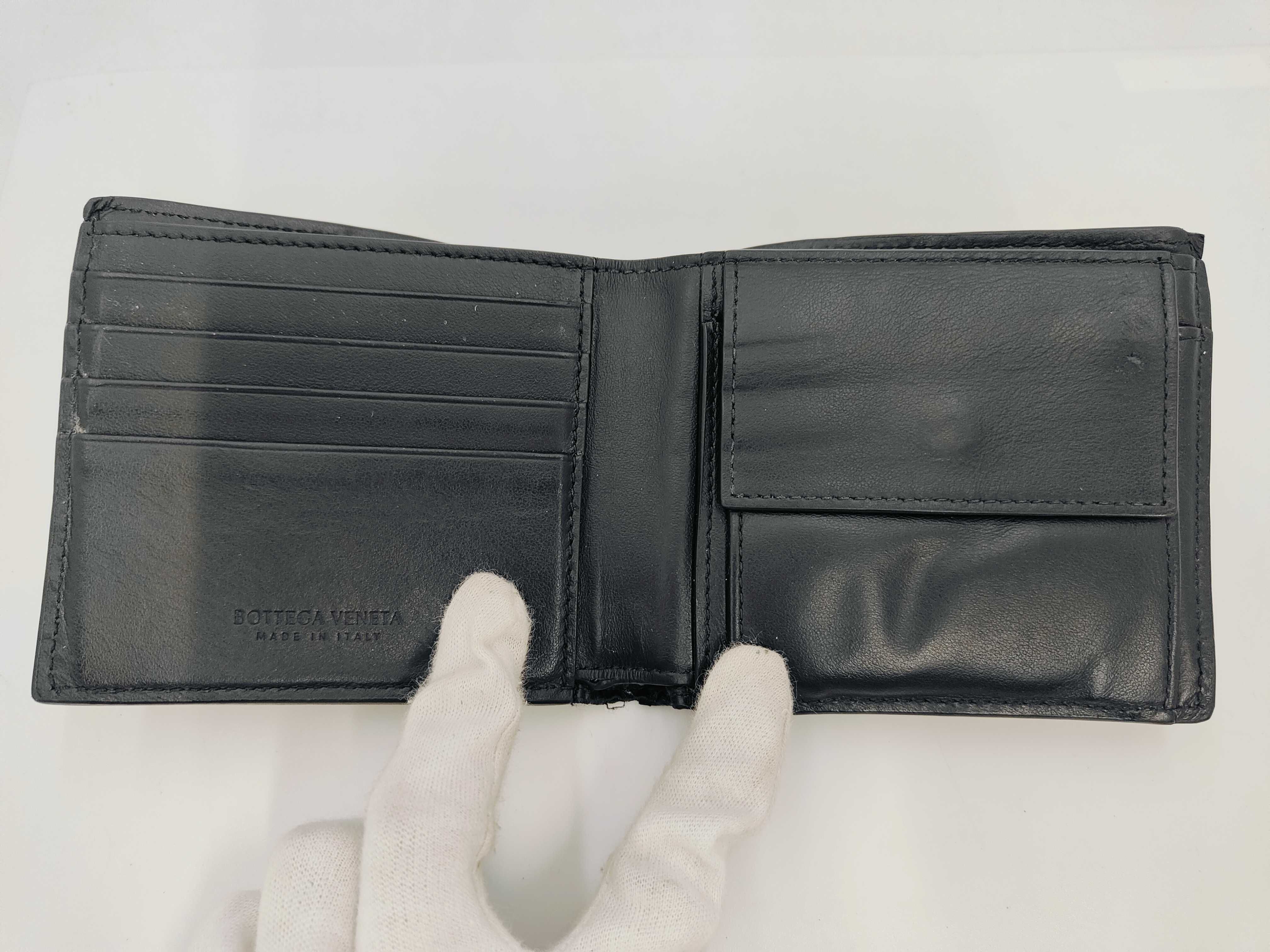 Intrecciato Mini Wallet, Black — view 7