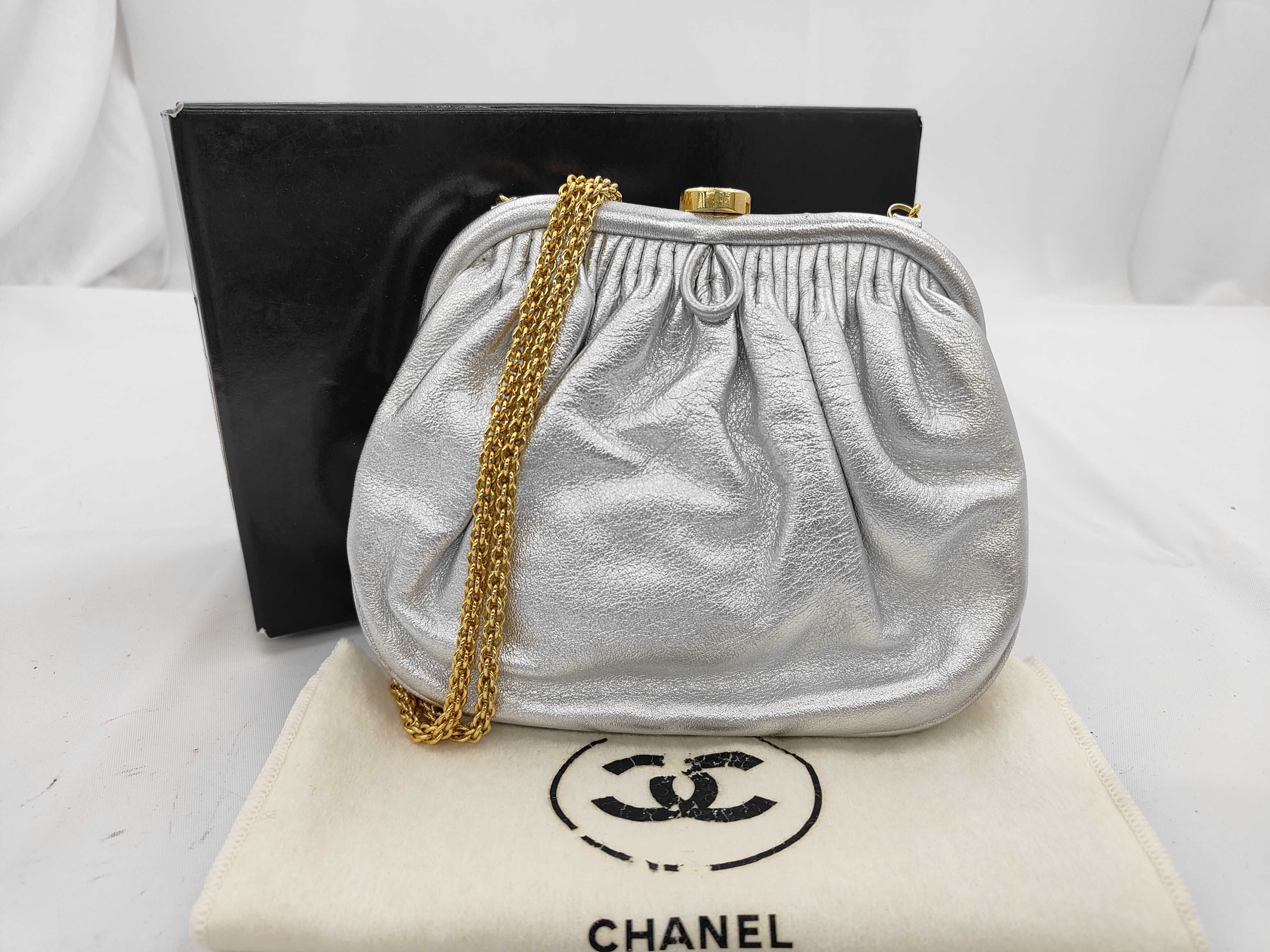 coin purse silver color mini gold chain shoulder bag