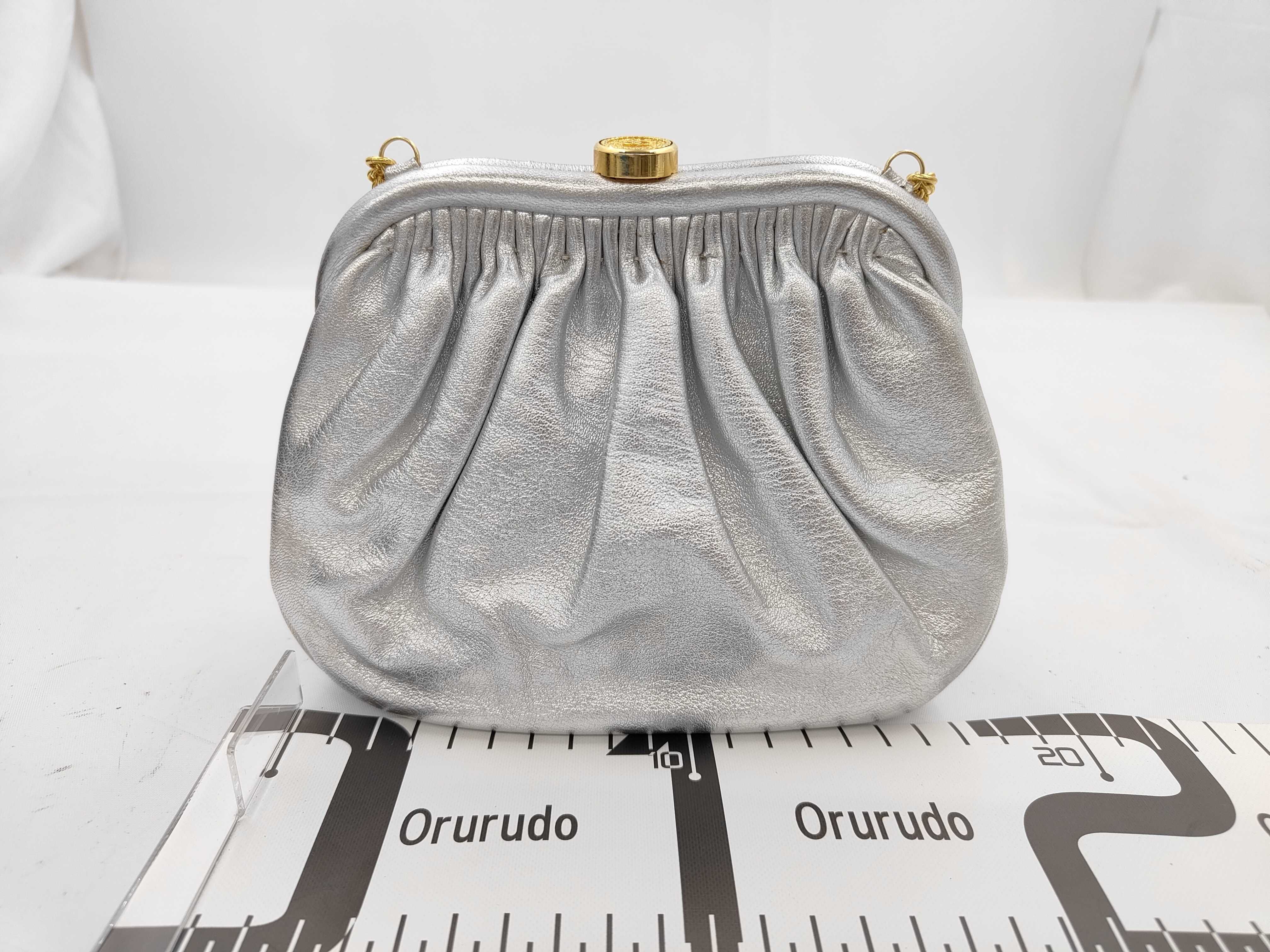 coin purse silver color mini gold chain shoulder bag — view 2