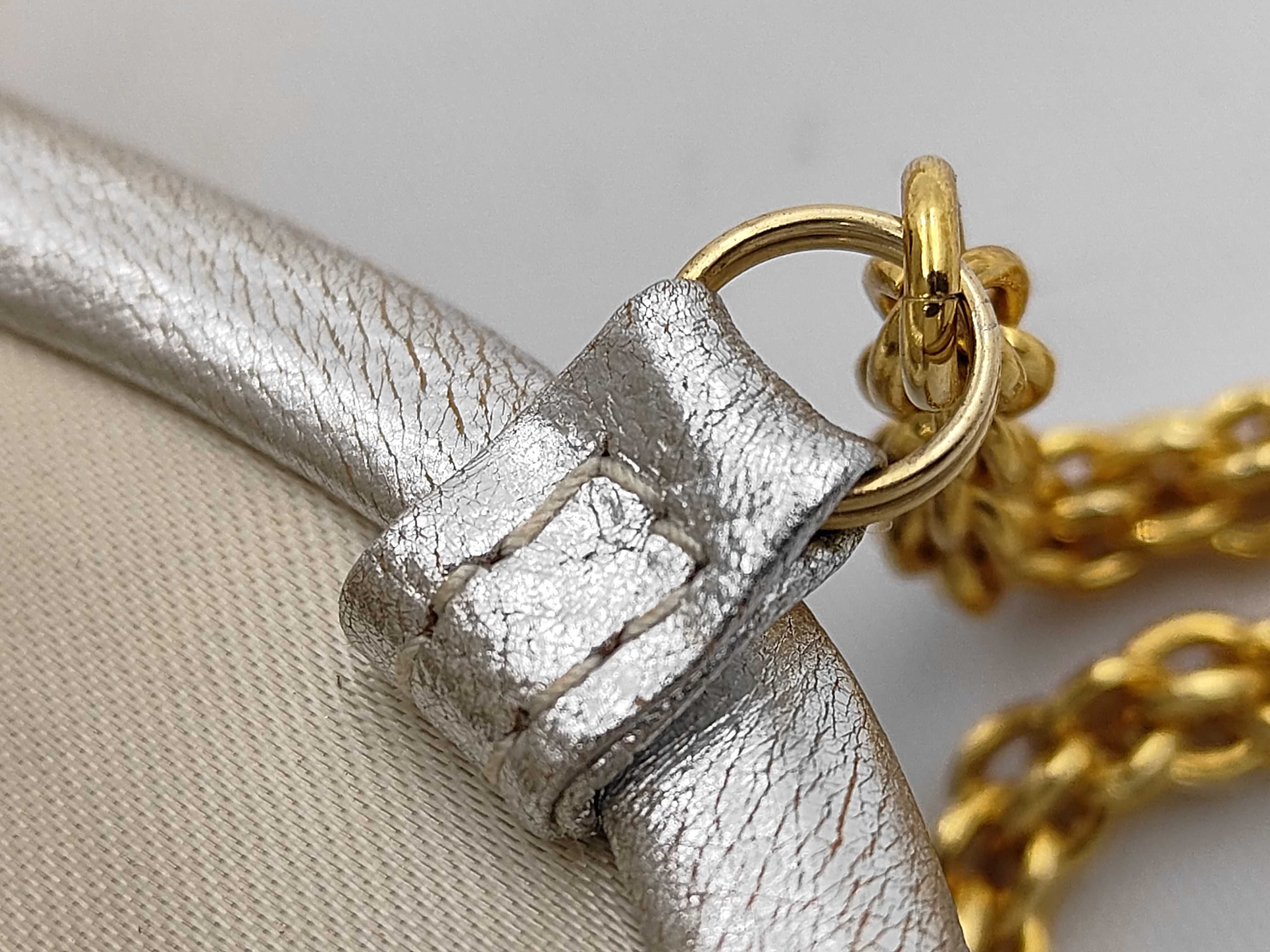coin purse silver color mini gold chain shoulder bag — view 8