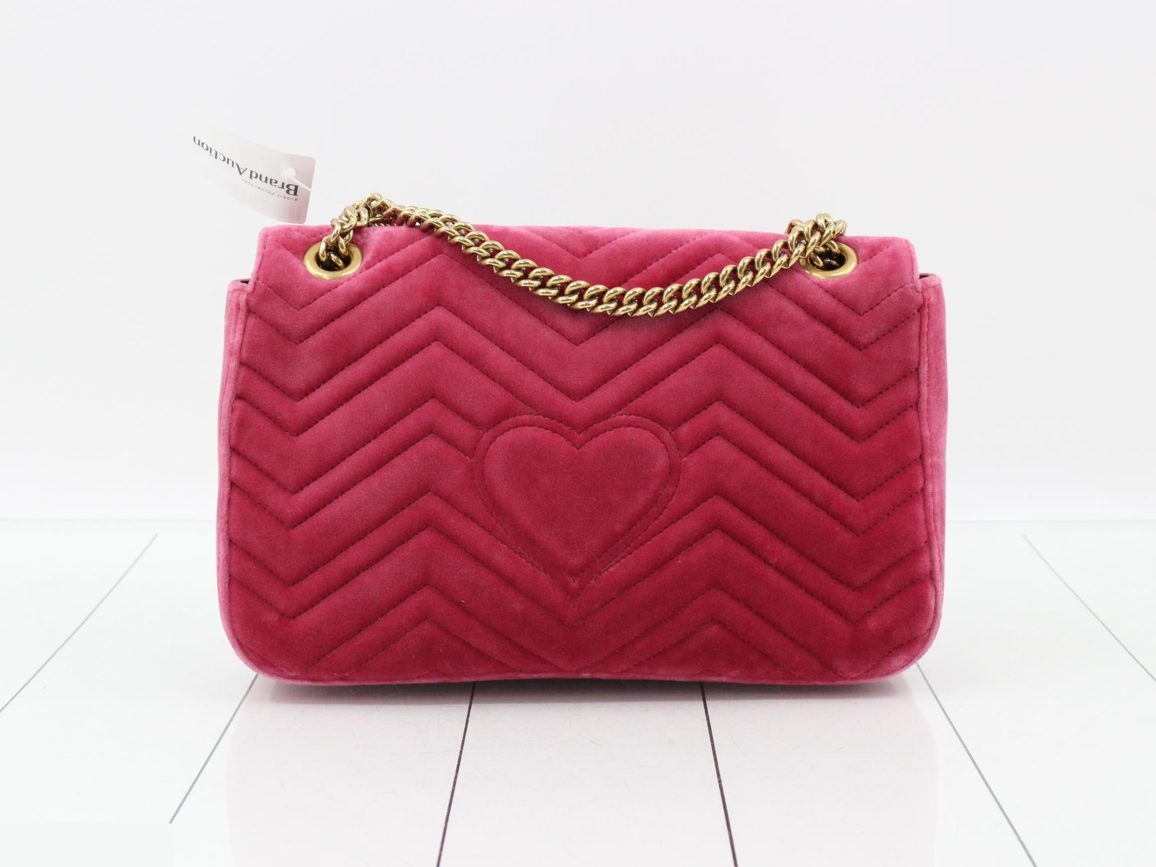 GG Marmont Blind for Love Velour Chain Shoulder Bag — view 2