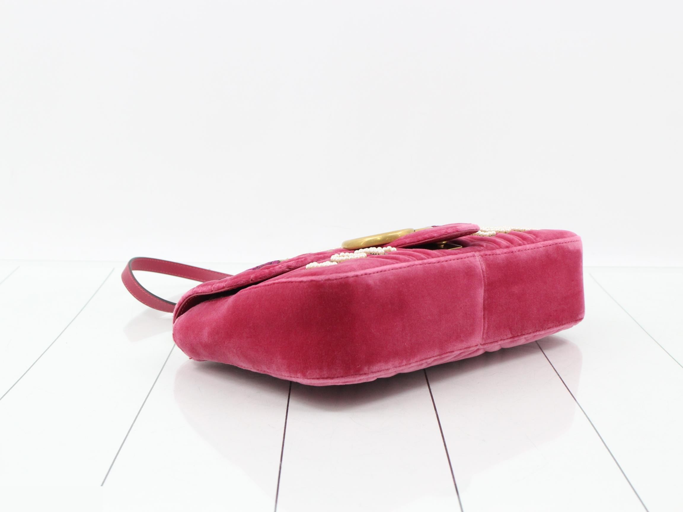 GG Marmont Blind for Love Velour Chain Shoulder Bag — view 5