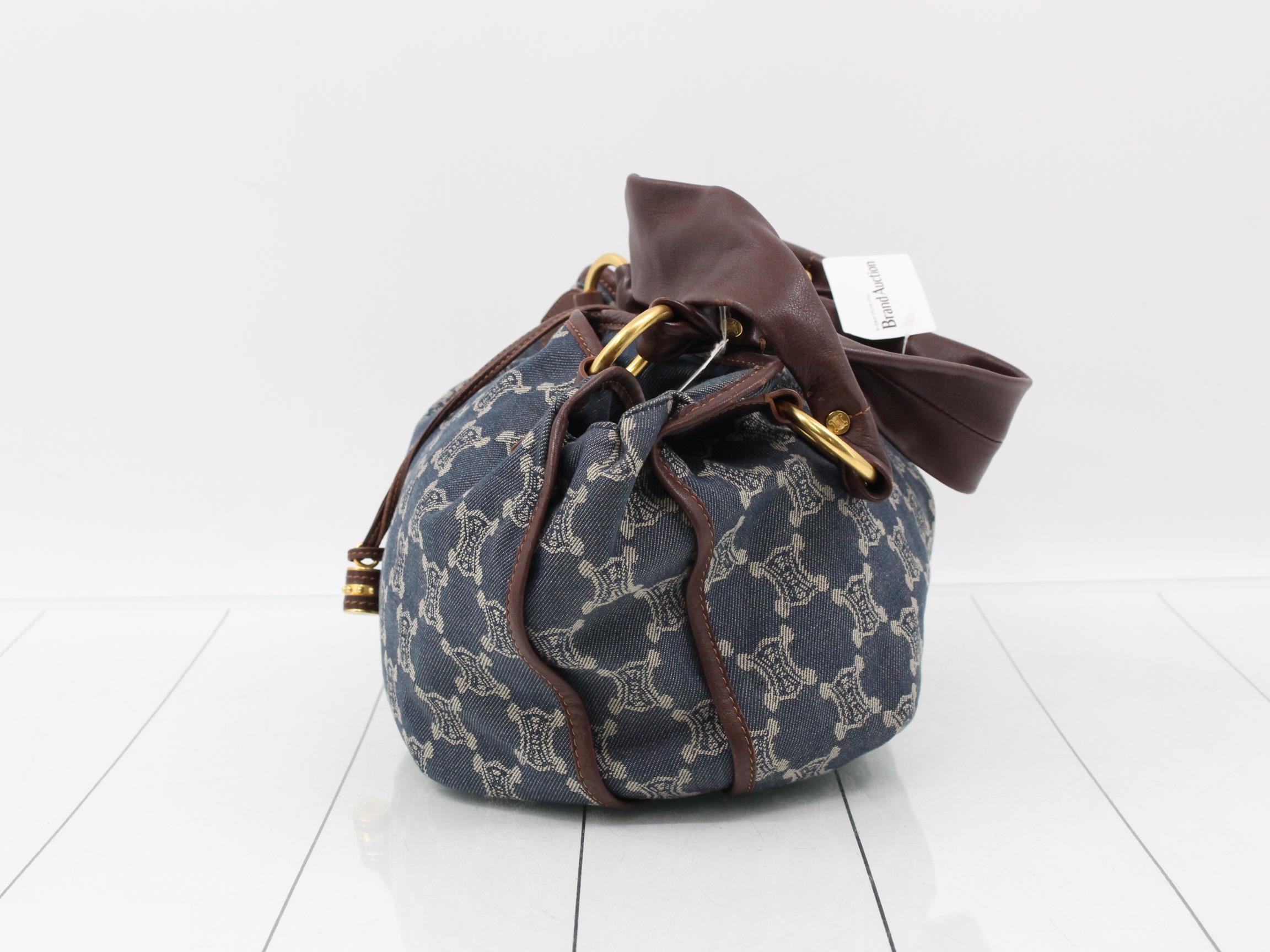 Macadam pattern denim handbag — view 3