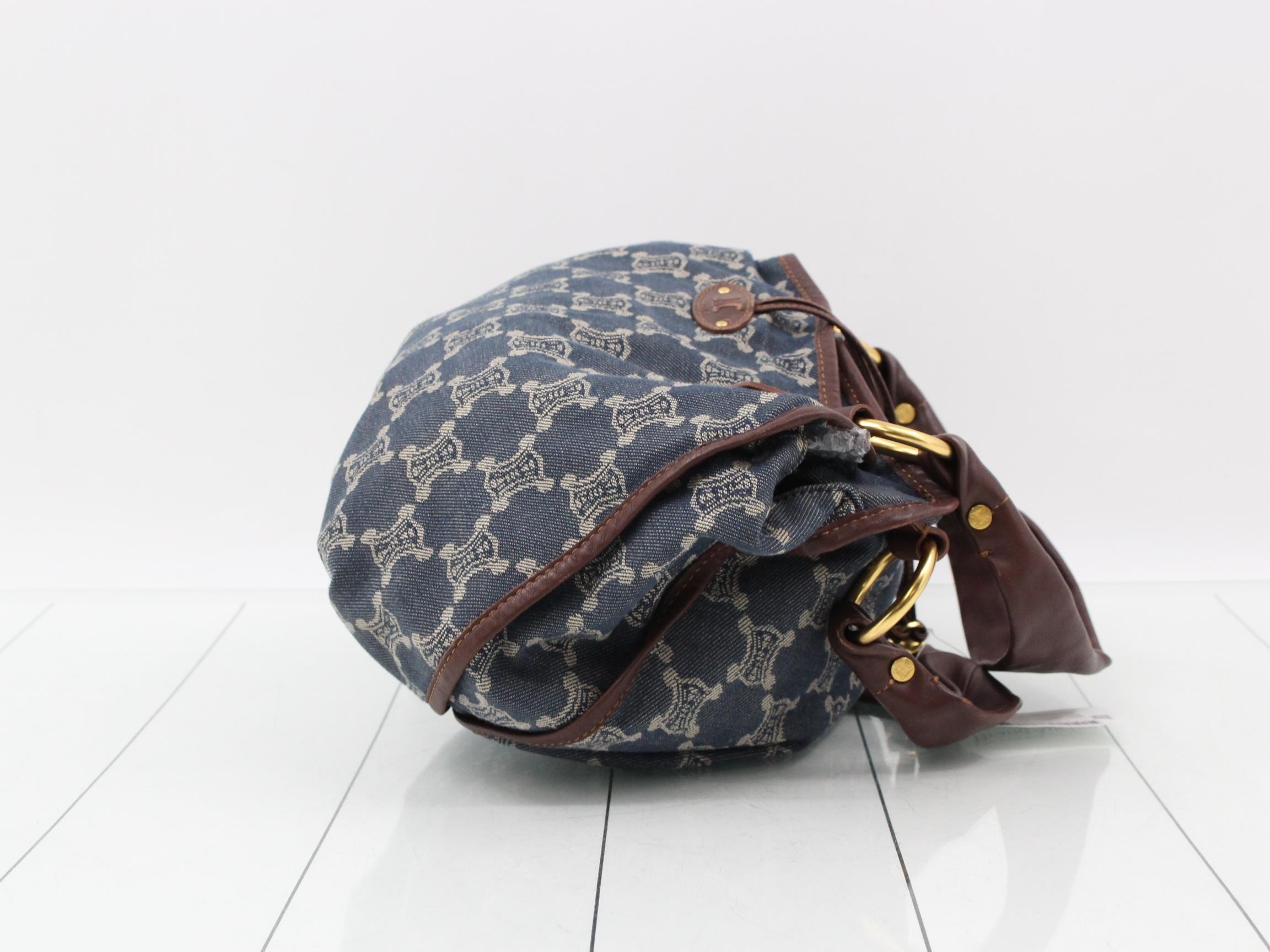 Macadam pattern denim handbag — view 4