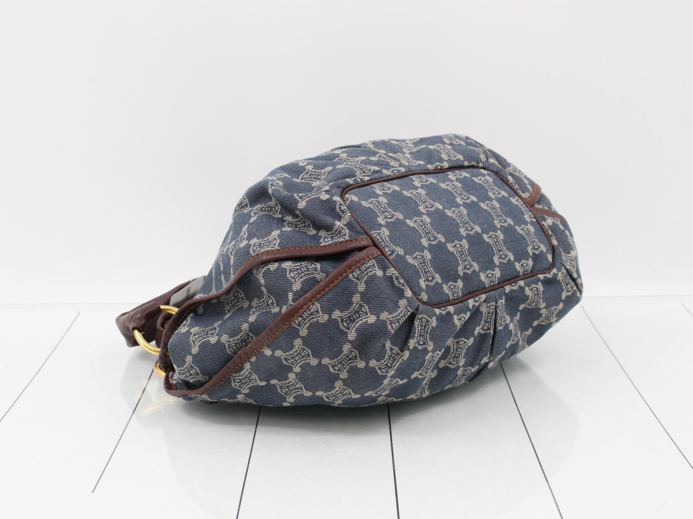 Macadam pattern denim handbag — view 5