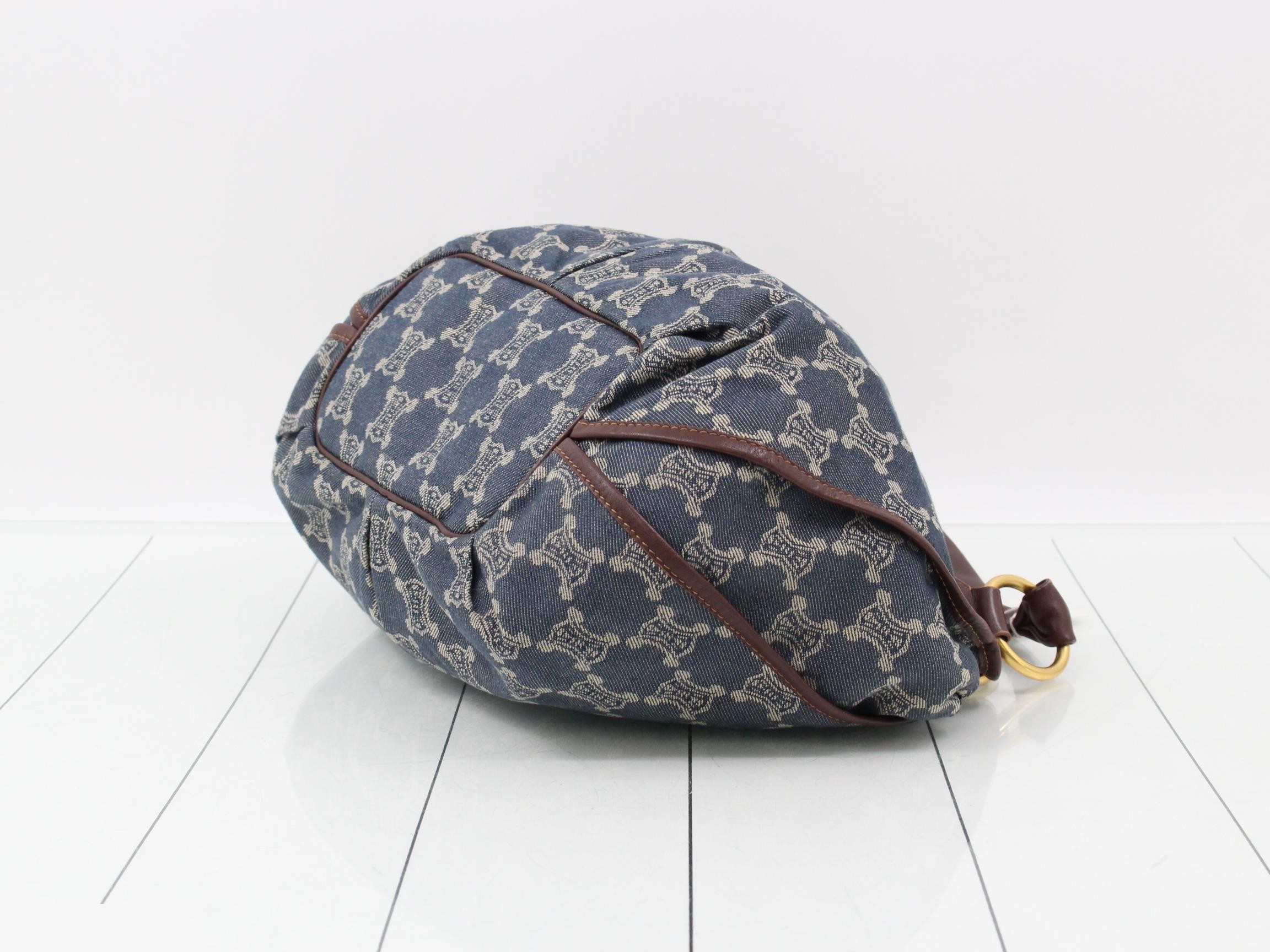 Macadam pattern denim handbag — view 6