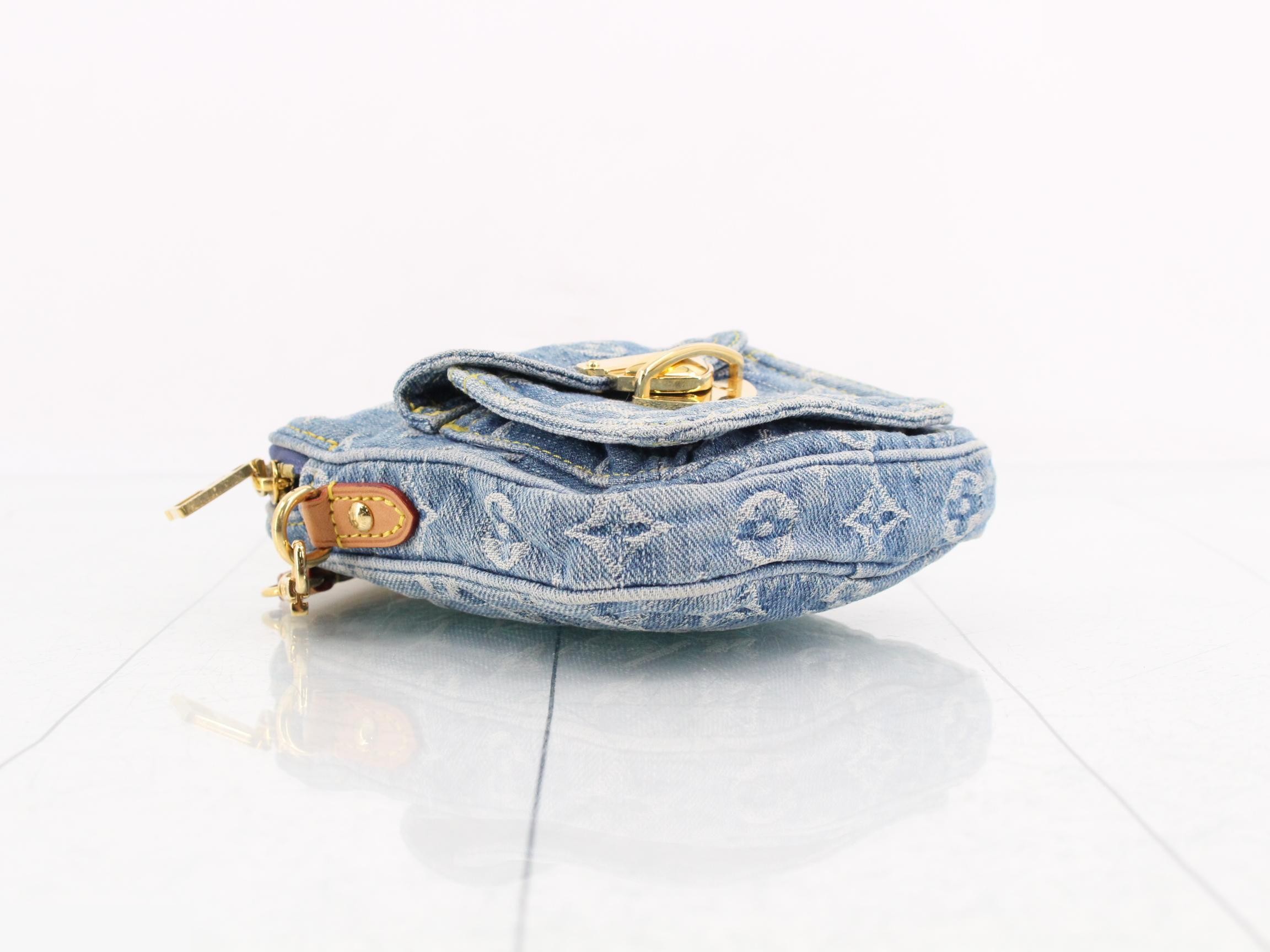 Monogram Denim Pochette Fairfax Shoulder Bag — view 5