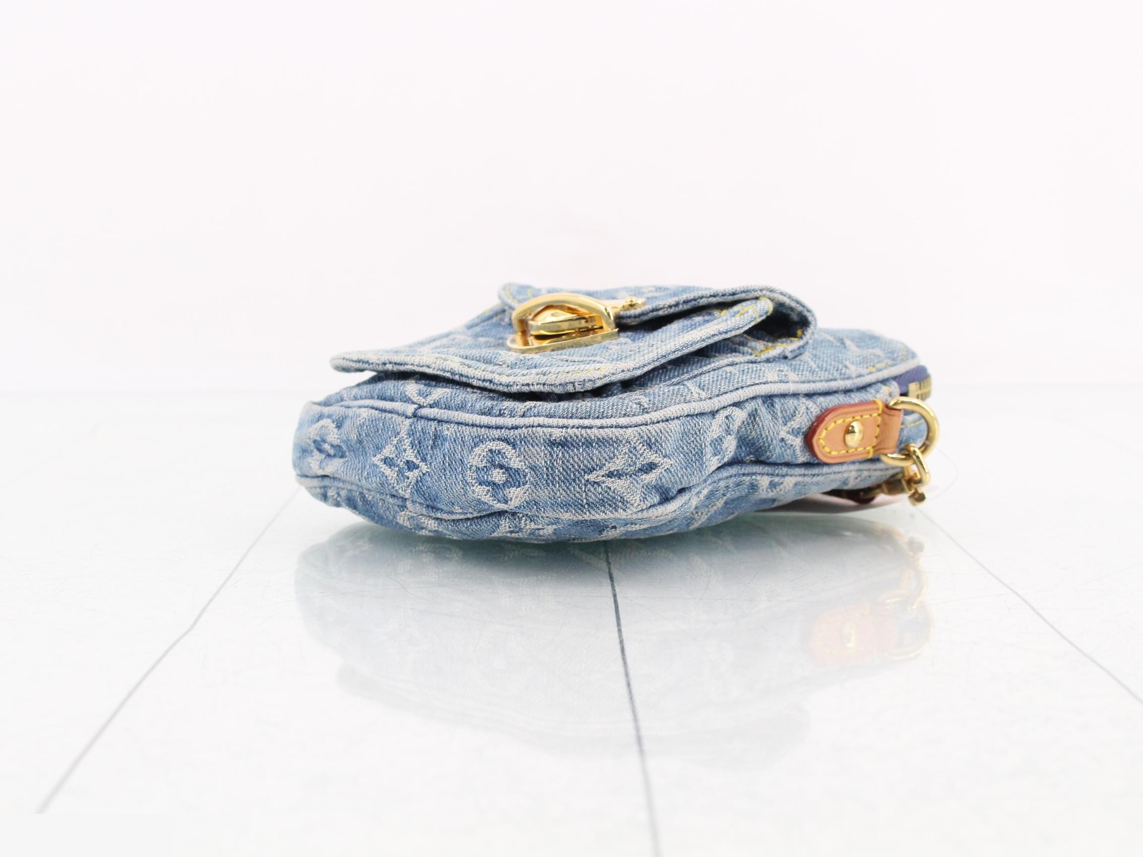 Monogram Denim Pochette Fairfax Shoulder Bag — view 6