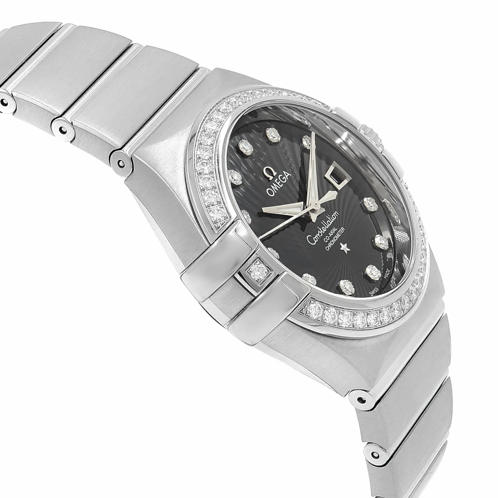 Constellation 18K White Gold Black Dial Ladies Watch 123.55.31.20.51.001 — view 4