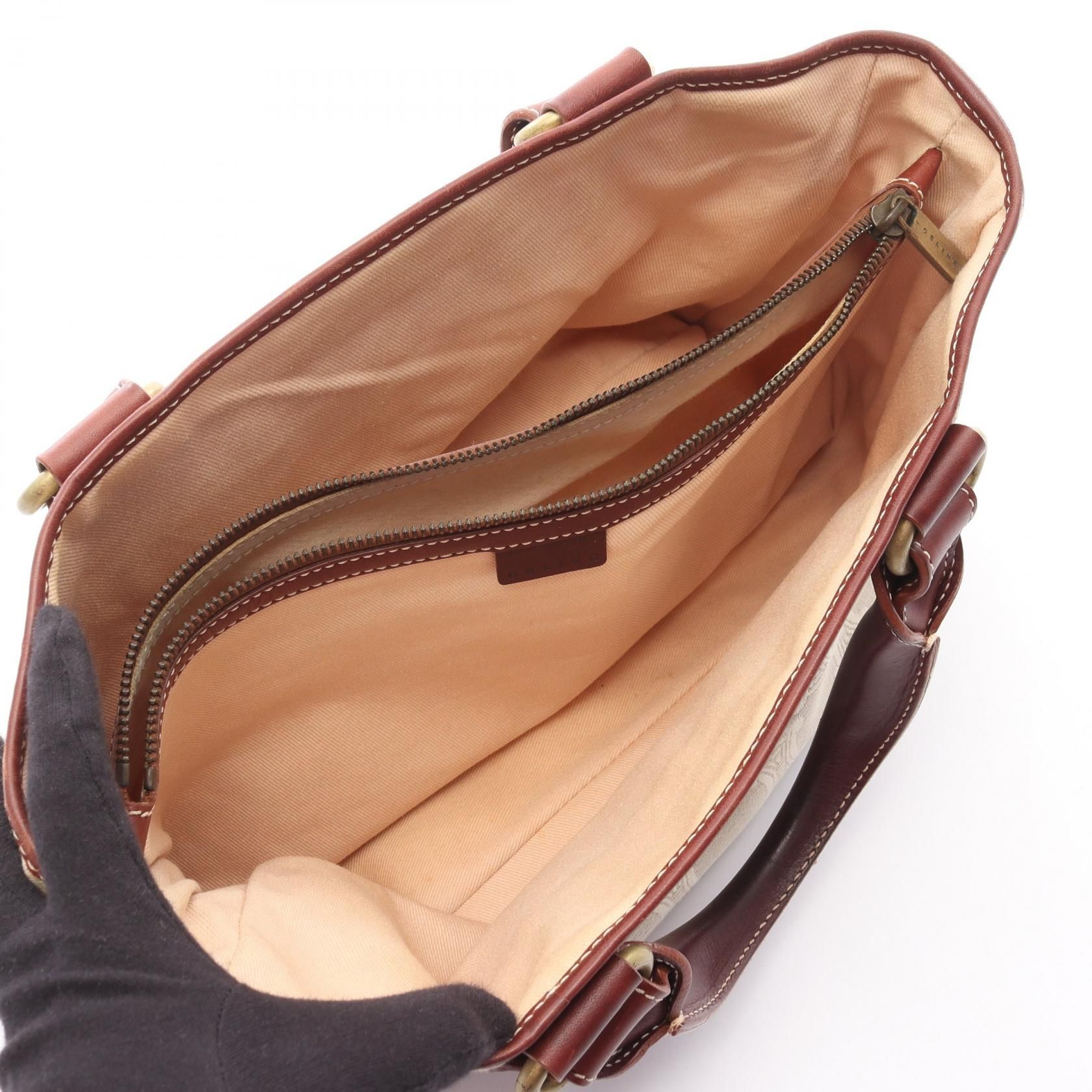 Boogie Bag Paris Macadam Handbag Beige Brown Canvas — view 3