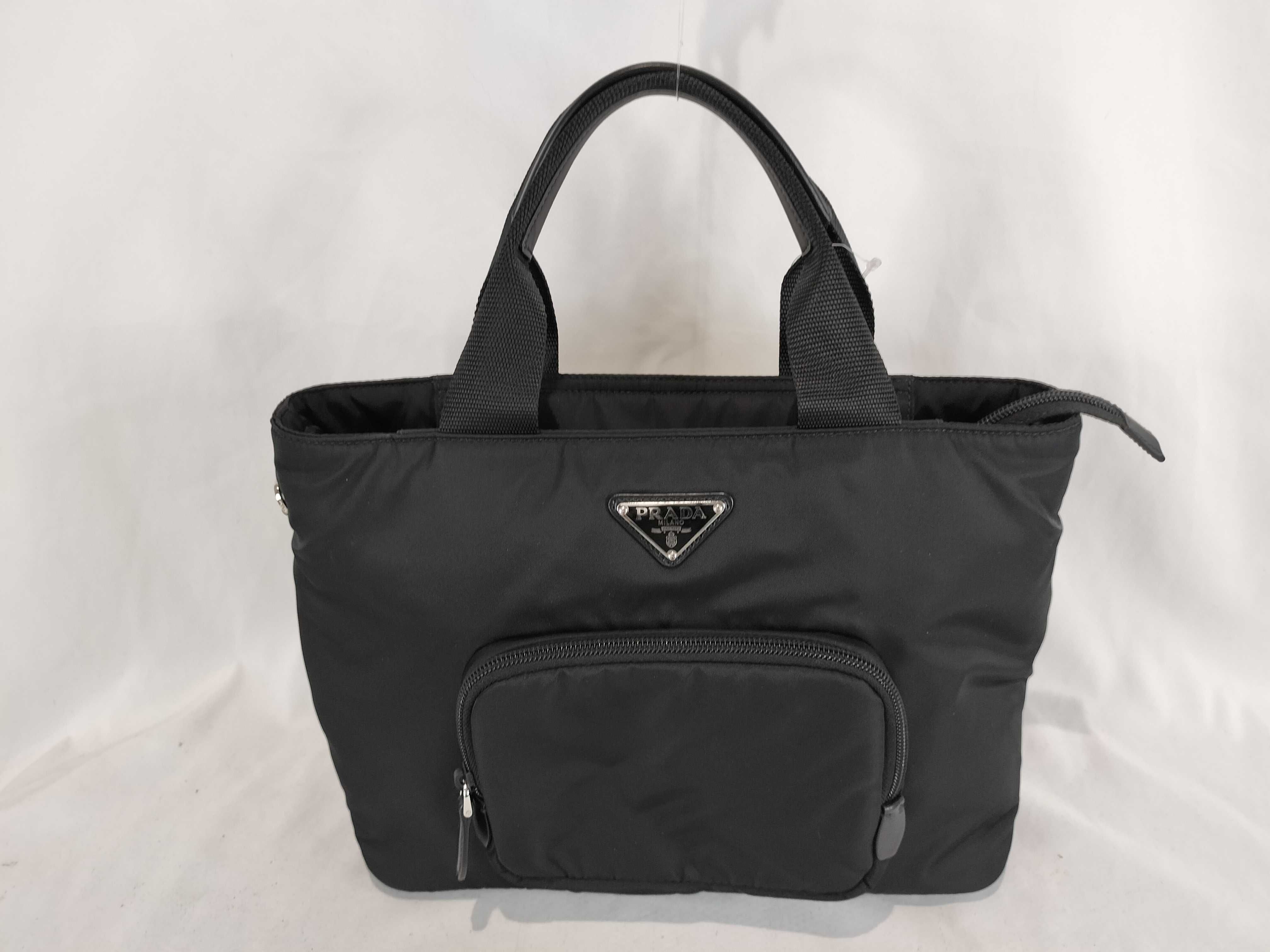 1BG354 Nylon x Leather 2-Way Padded Handbag