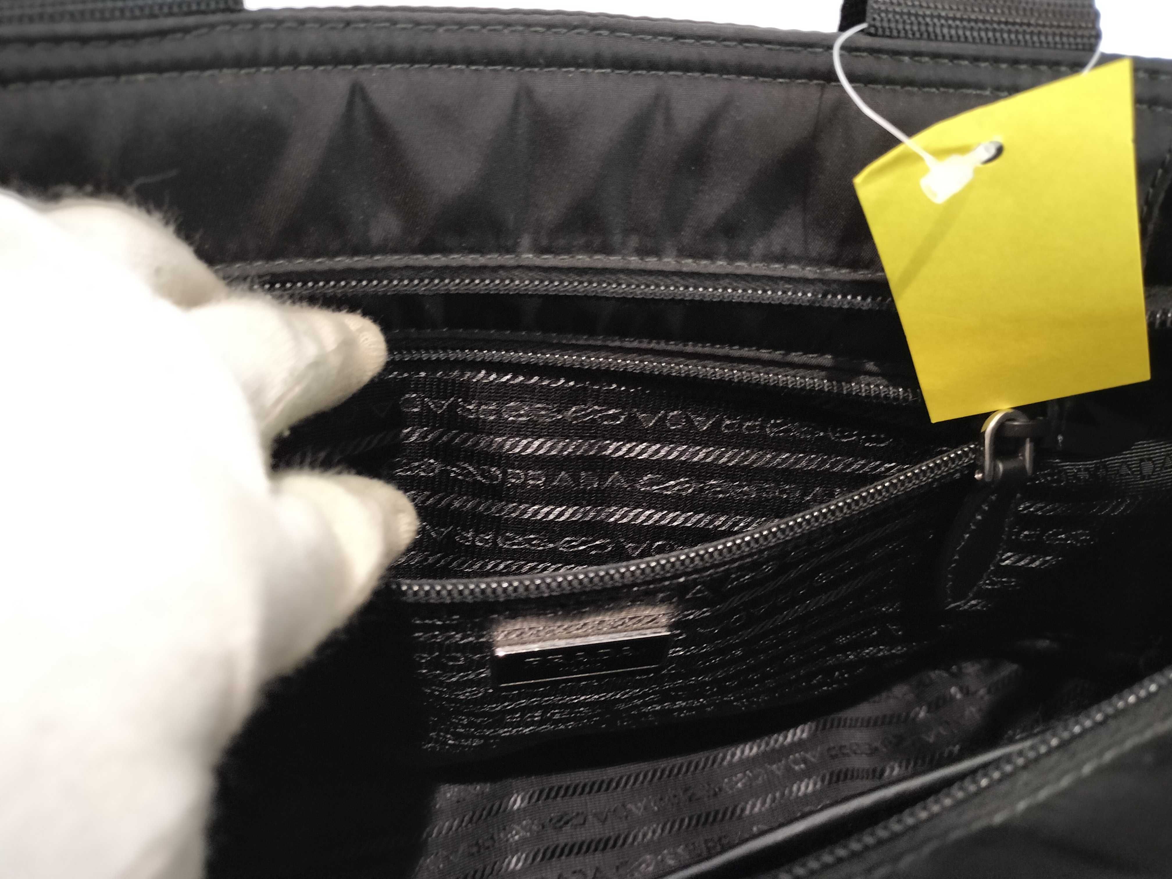 1BG354 Nylon x Leather 2-Way Padded Handbag — view 11