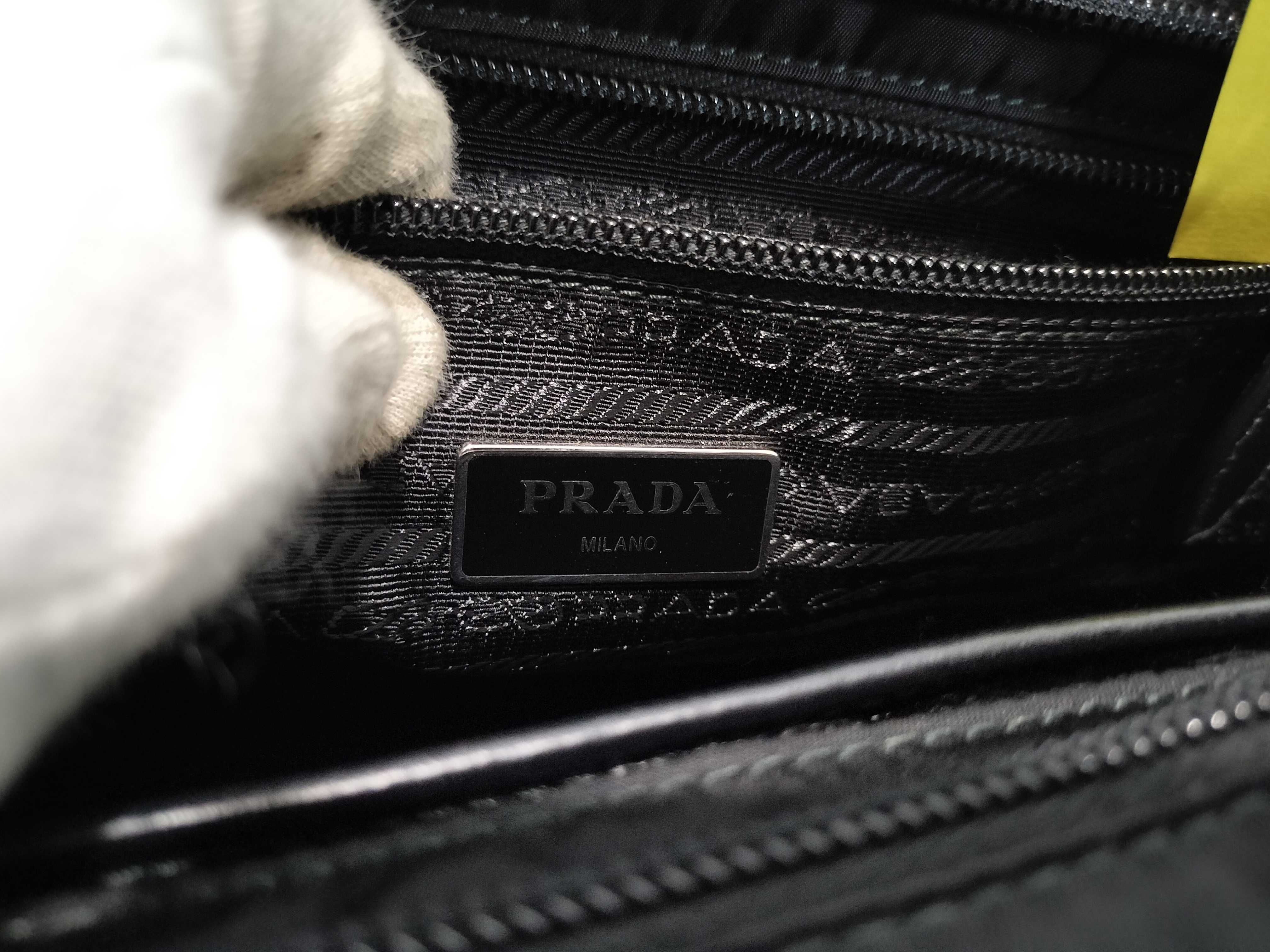 1BG354 Nylon x Leather 2-Way Padded Handbag — view 12
