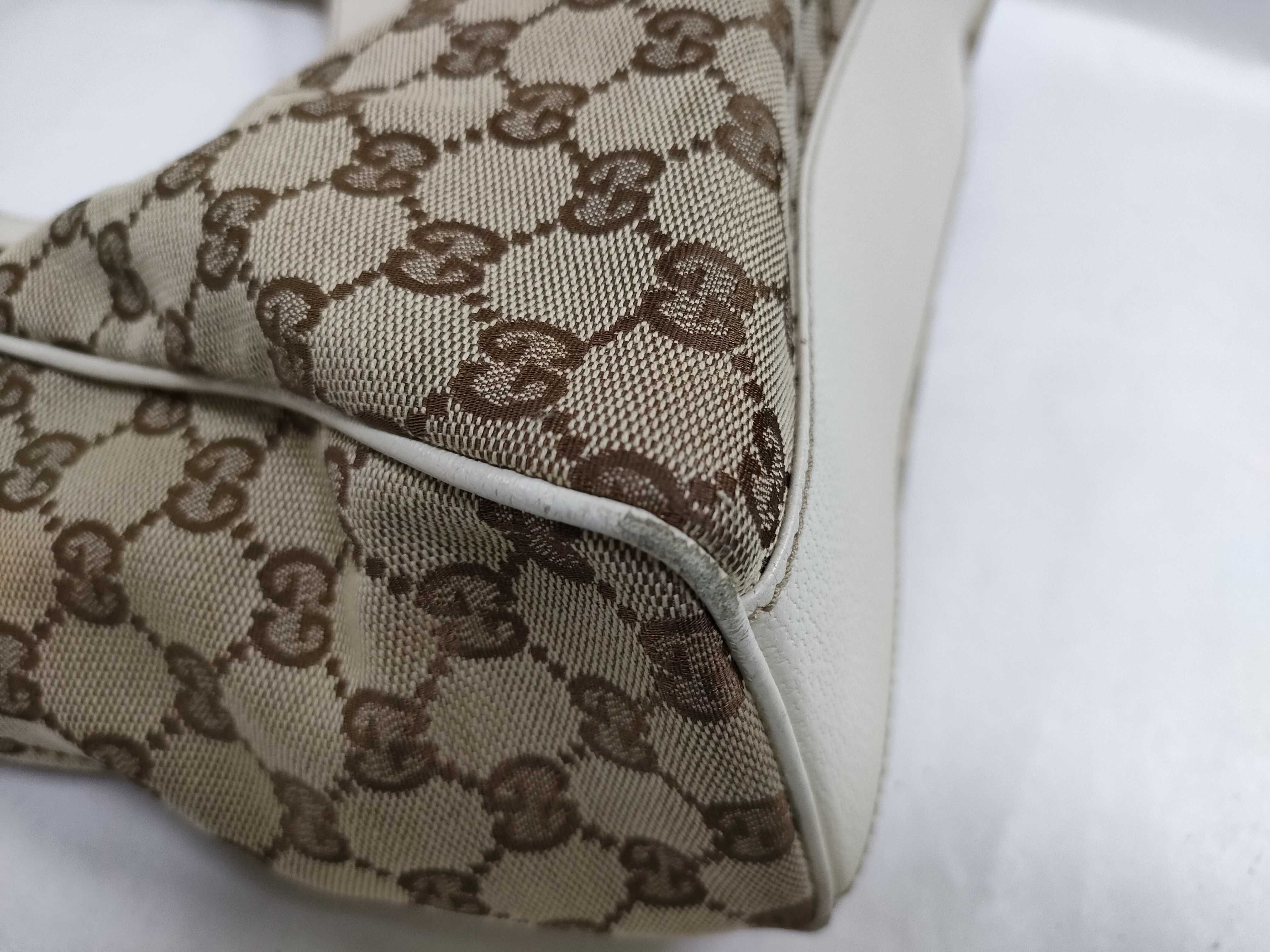 GG Canvas Handbag, Canvas x Leather, Beige x Brown, 154982 — view 6