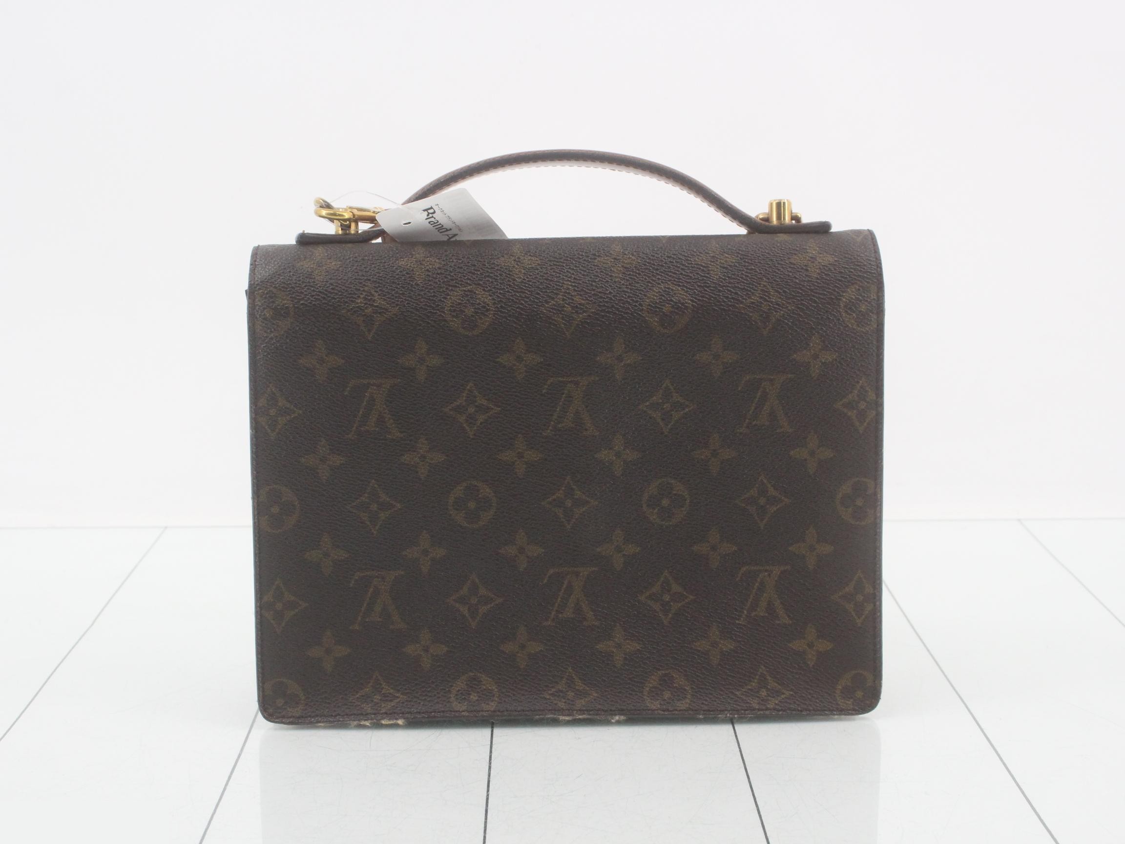 Monceau handbag with strap, Monogram, brown. — view 2