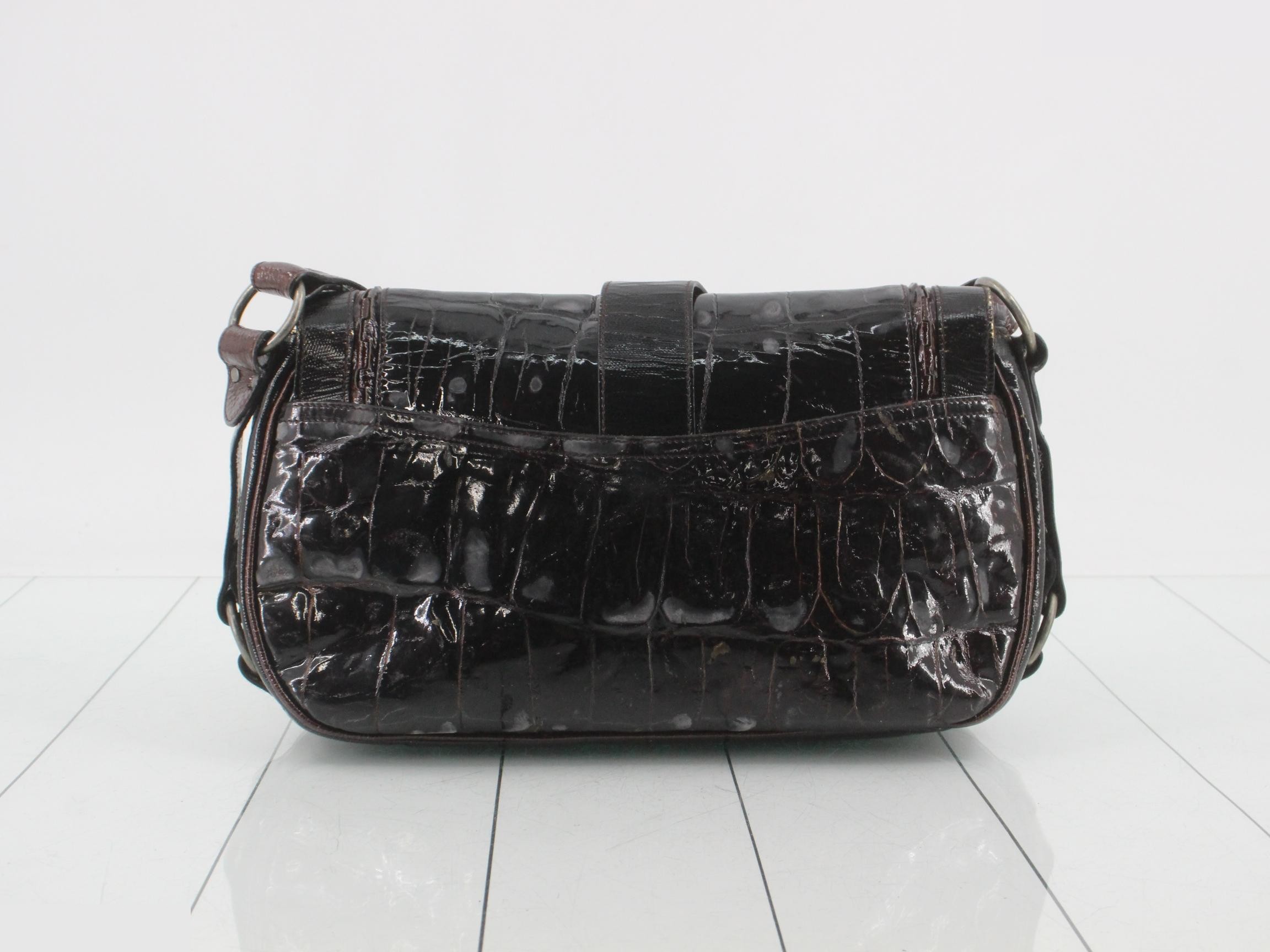 Gaucho Galliano era crocodile embossed medallion shoulder bag — view 2