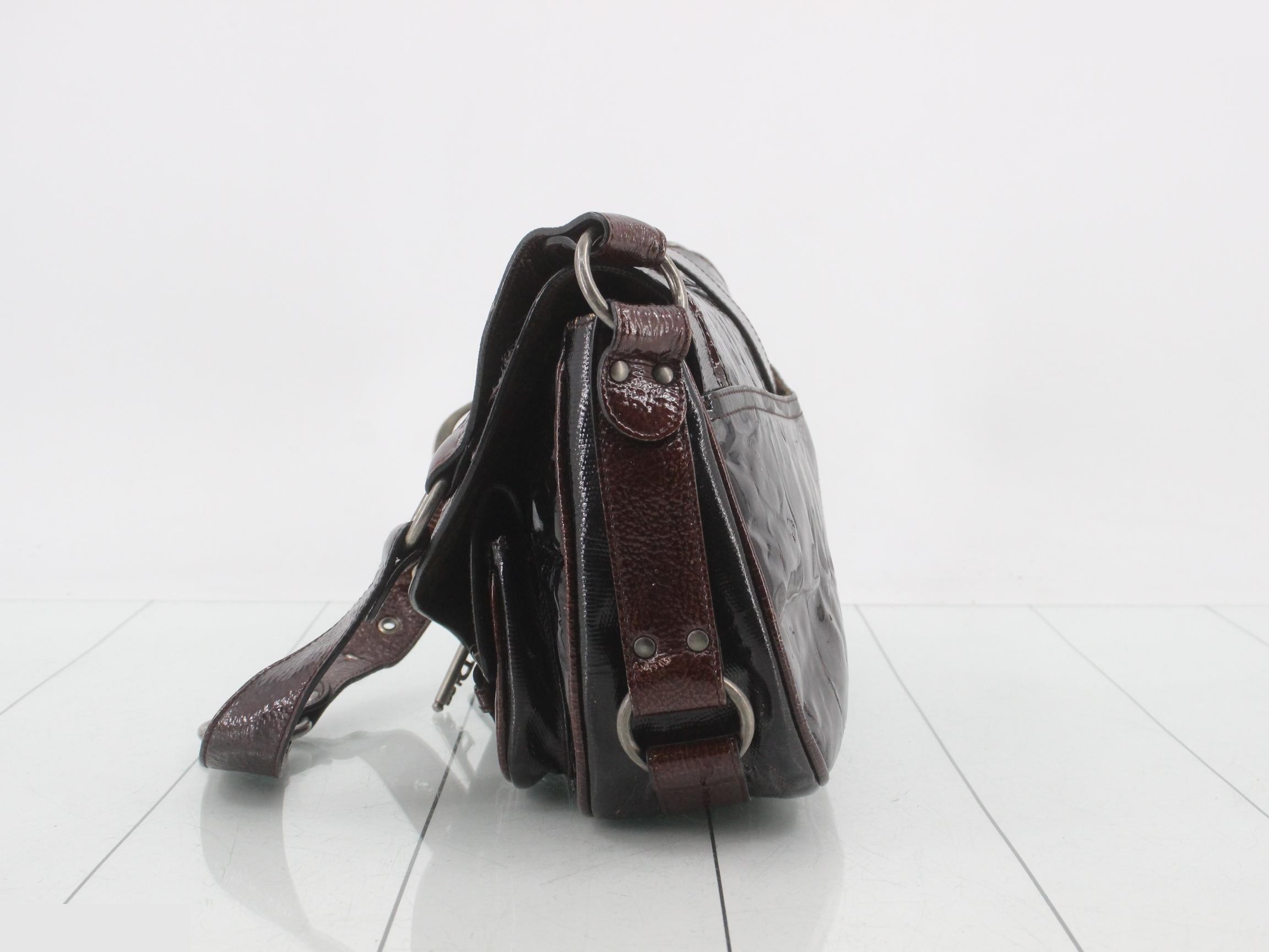 Gaucho Galliano era crocodile embossed medallion shoulder bag — view 3