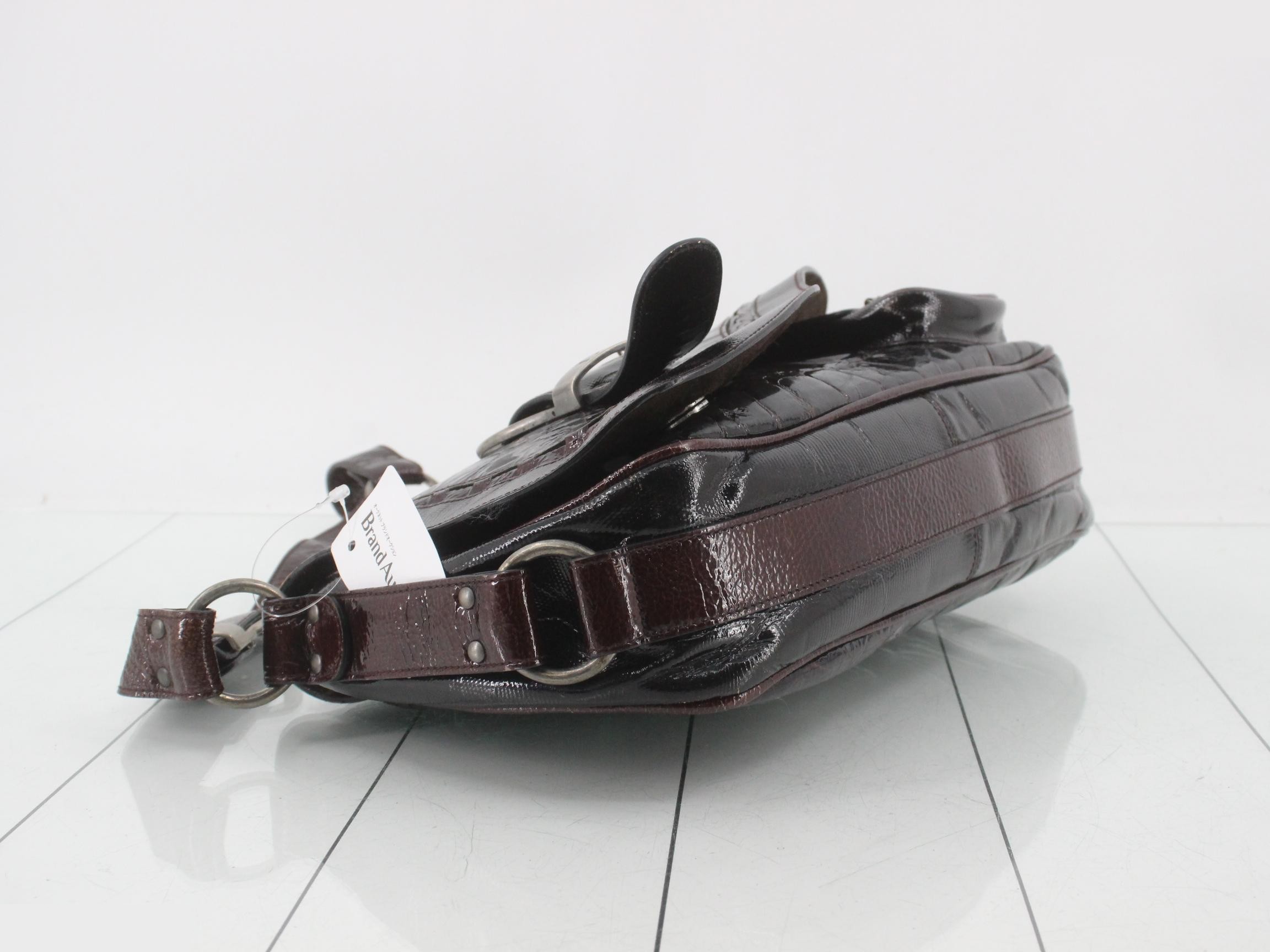Gaucho Galliano era crocodile embossed medallion shoulder bag — view 5