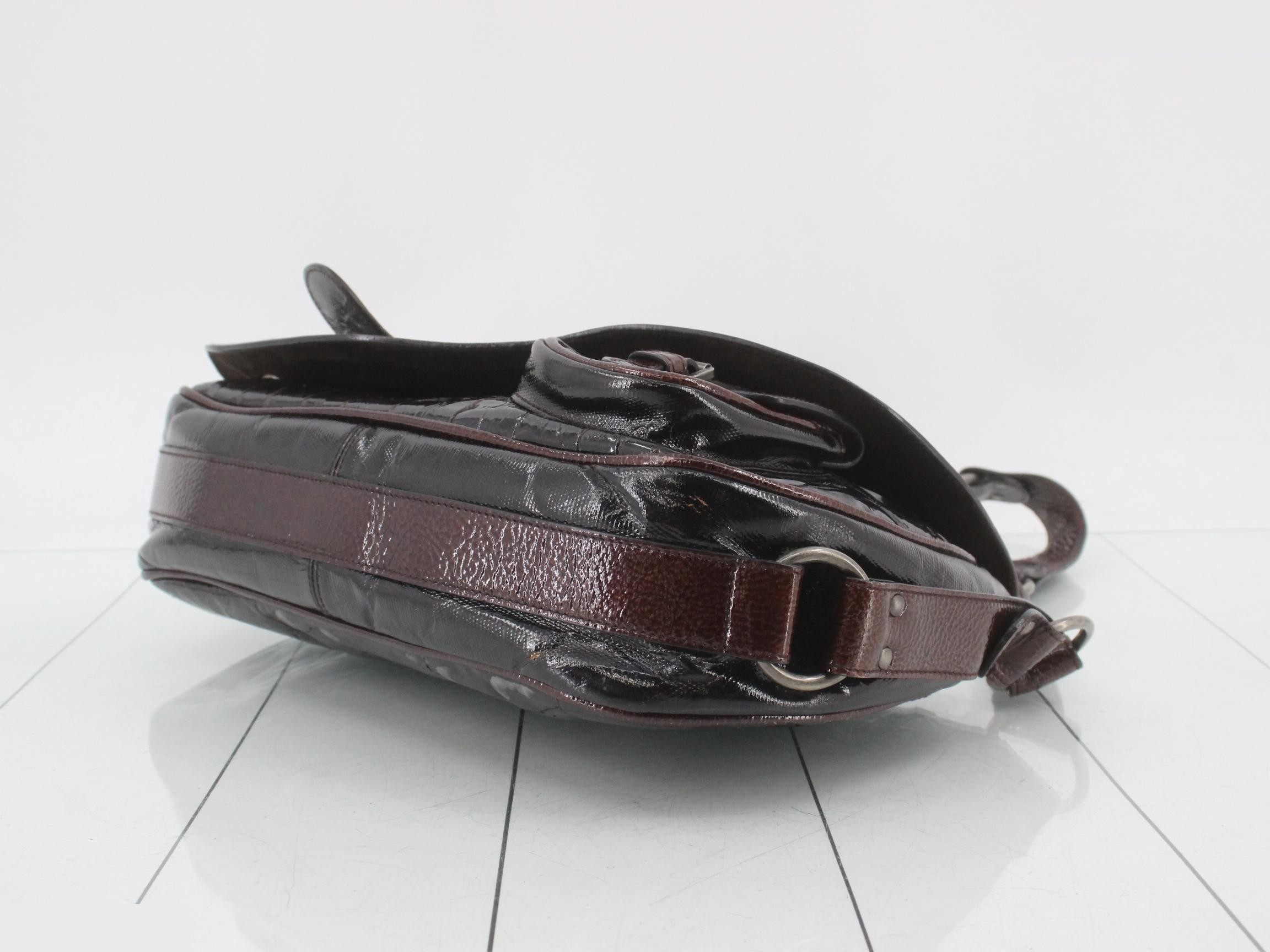 Gaucho Galliano era crocodile embossed medallion shoulder bag — view 6