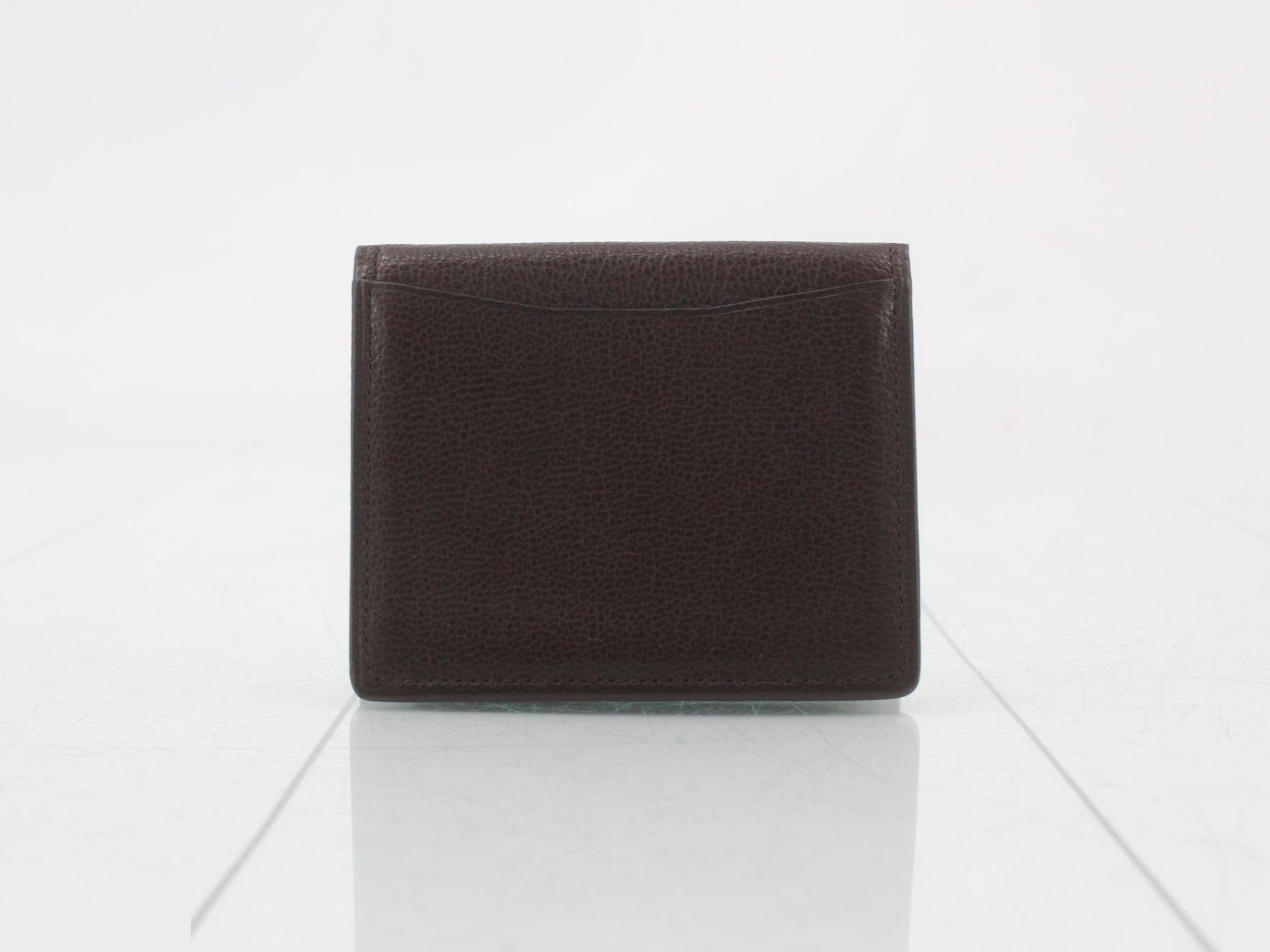 Leather coin case, dark brown — view 2