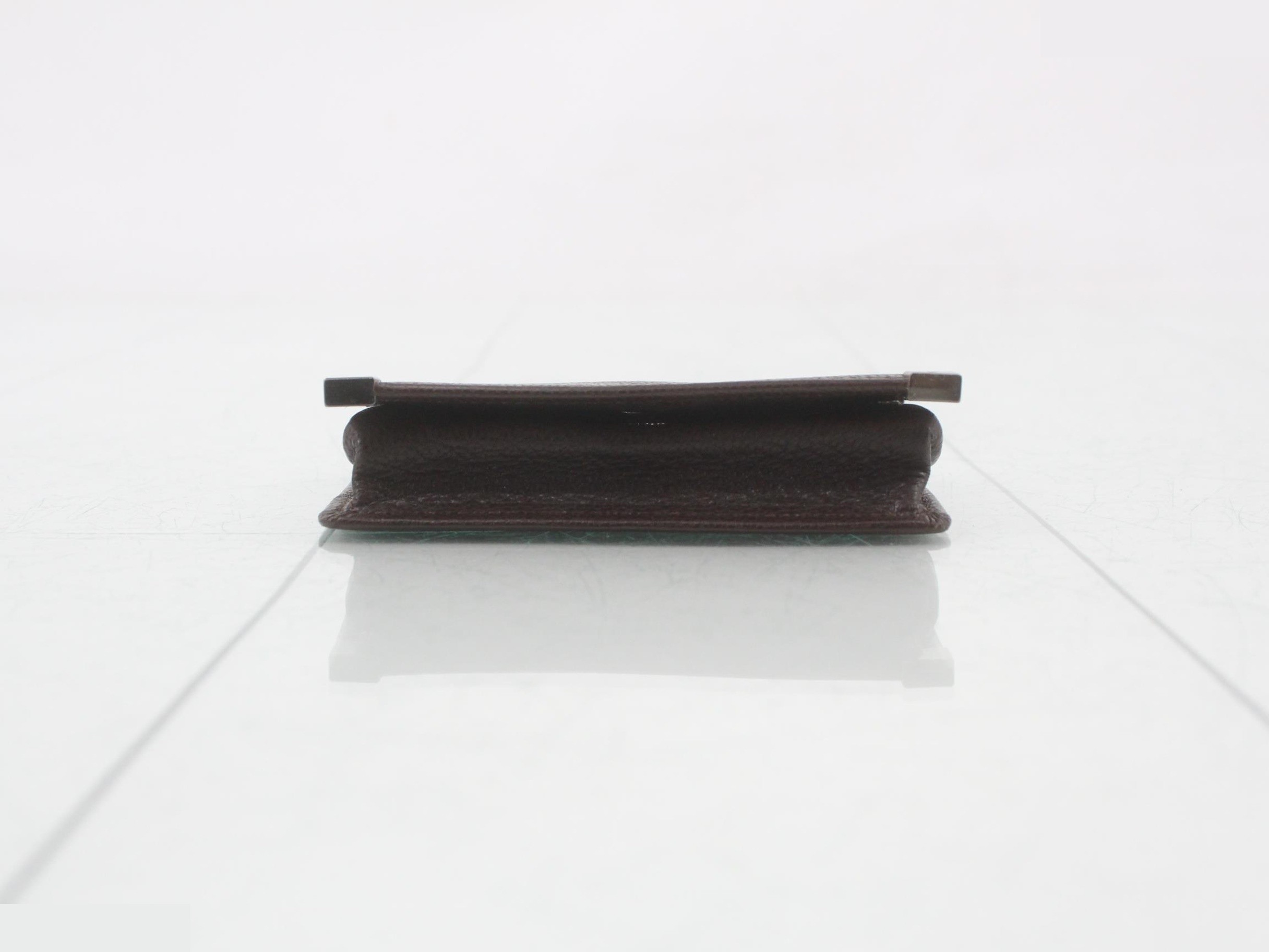Leather coin case, dark brown — view 3