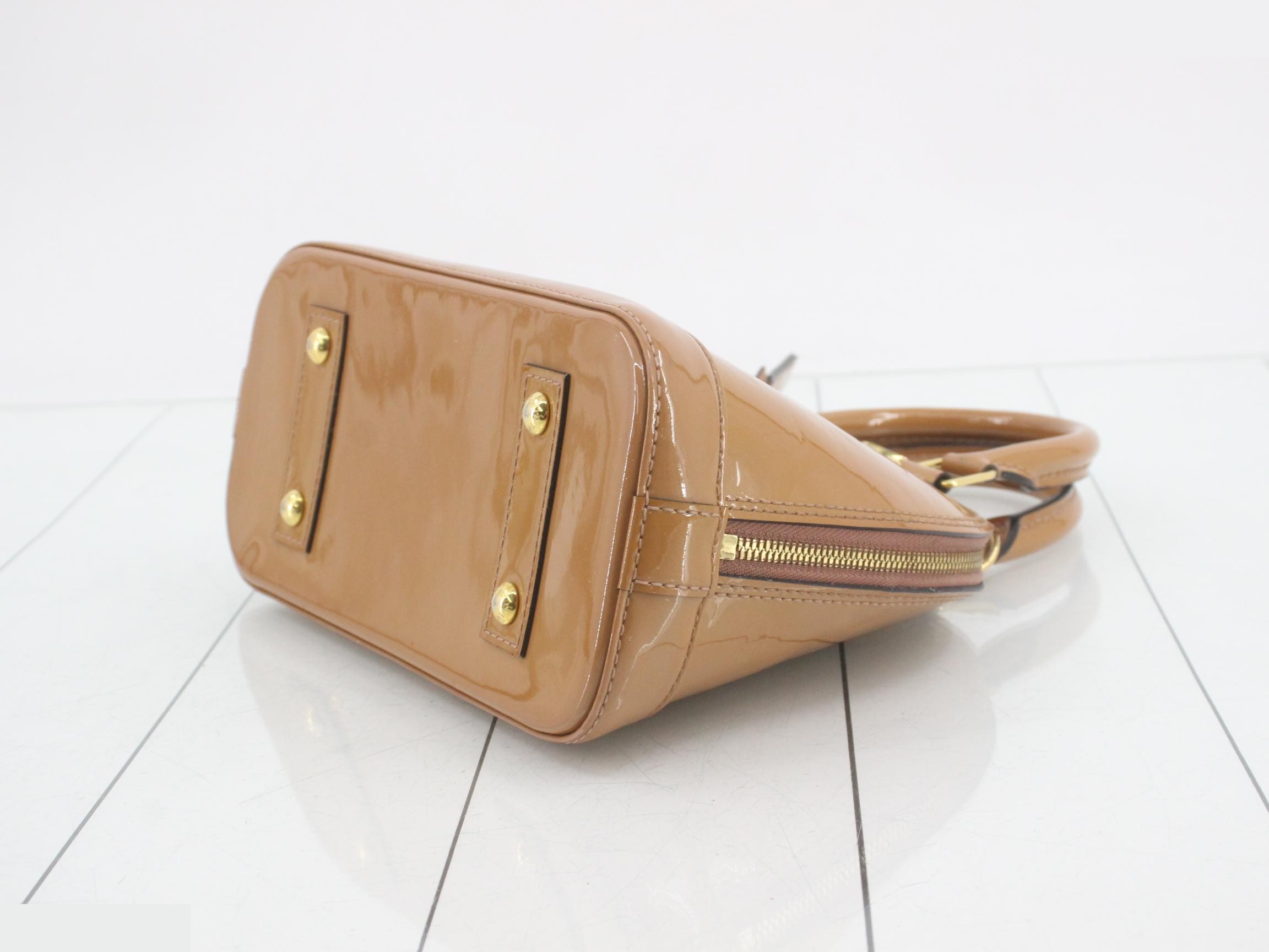 Alma BB handbag with strap, Vernis Monogram. — view 6