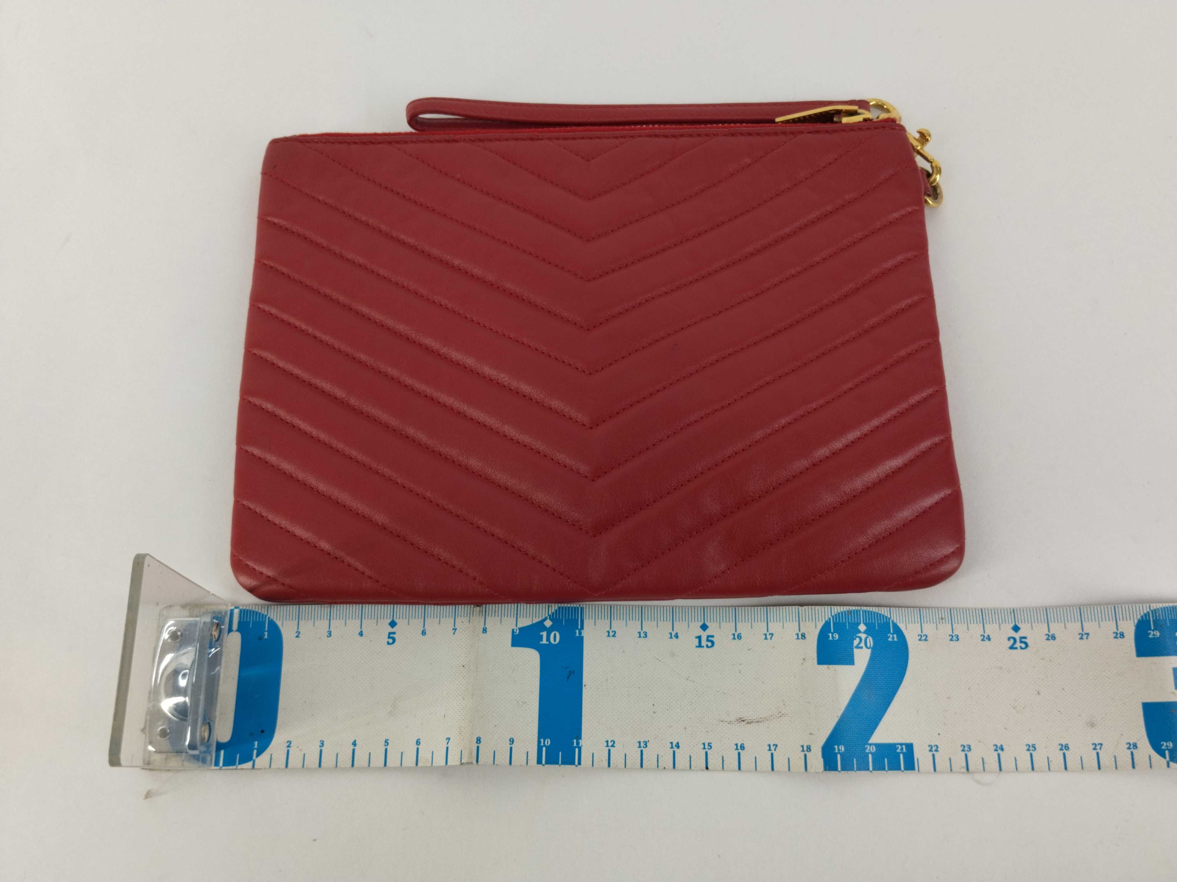 Red Calfskin Clutch Bag — view 2