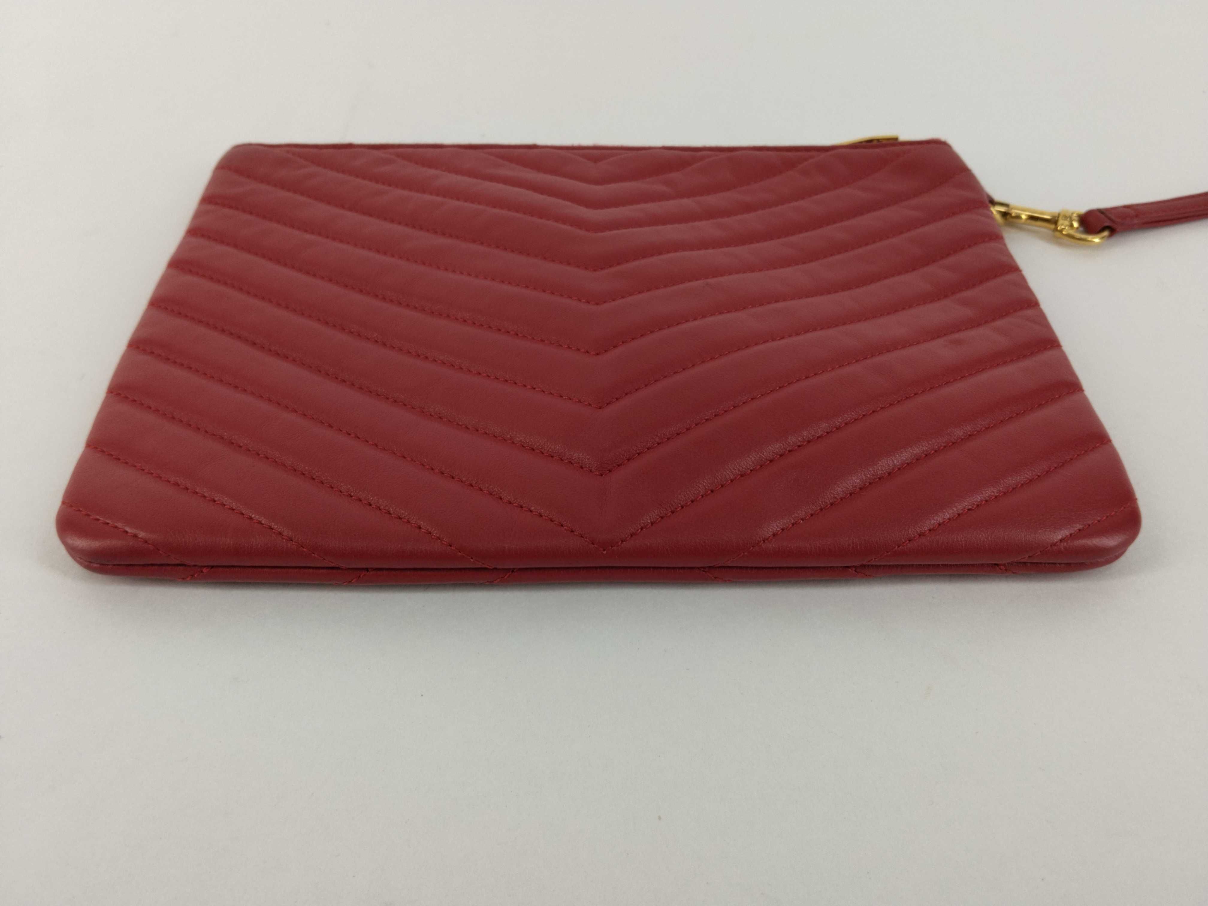 Red Calfskin Clutch Bag — view 7
