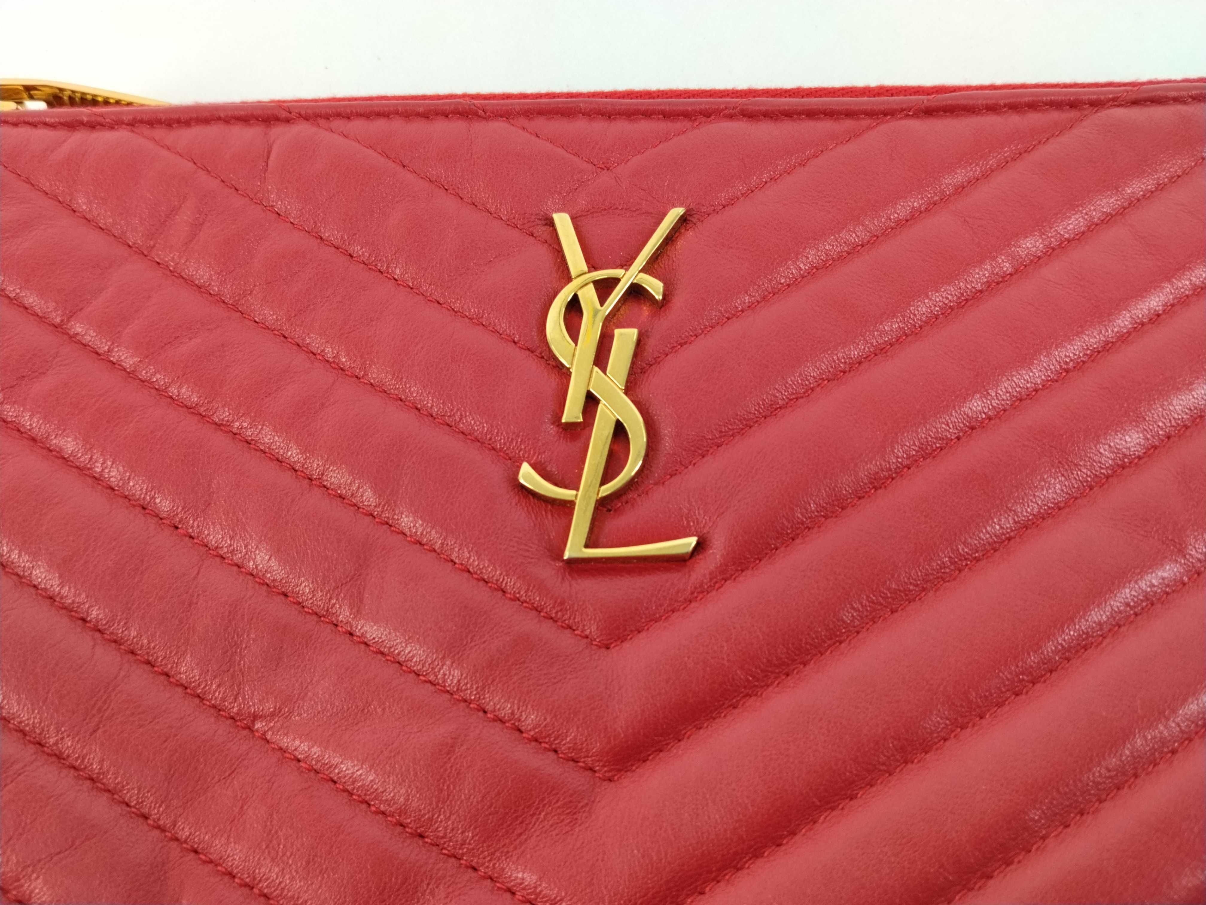 Red Calfskin Clutch Bag — view 9