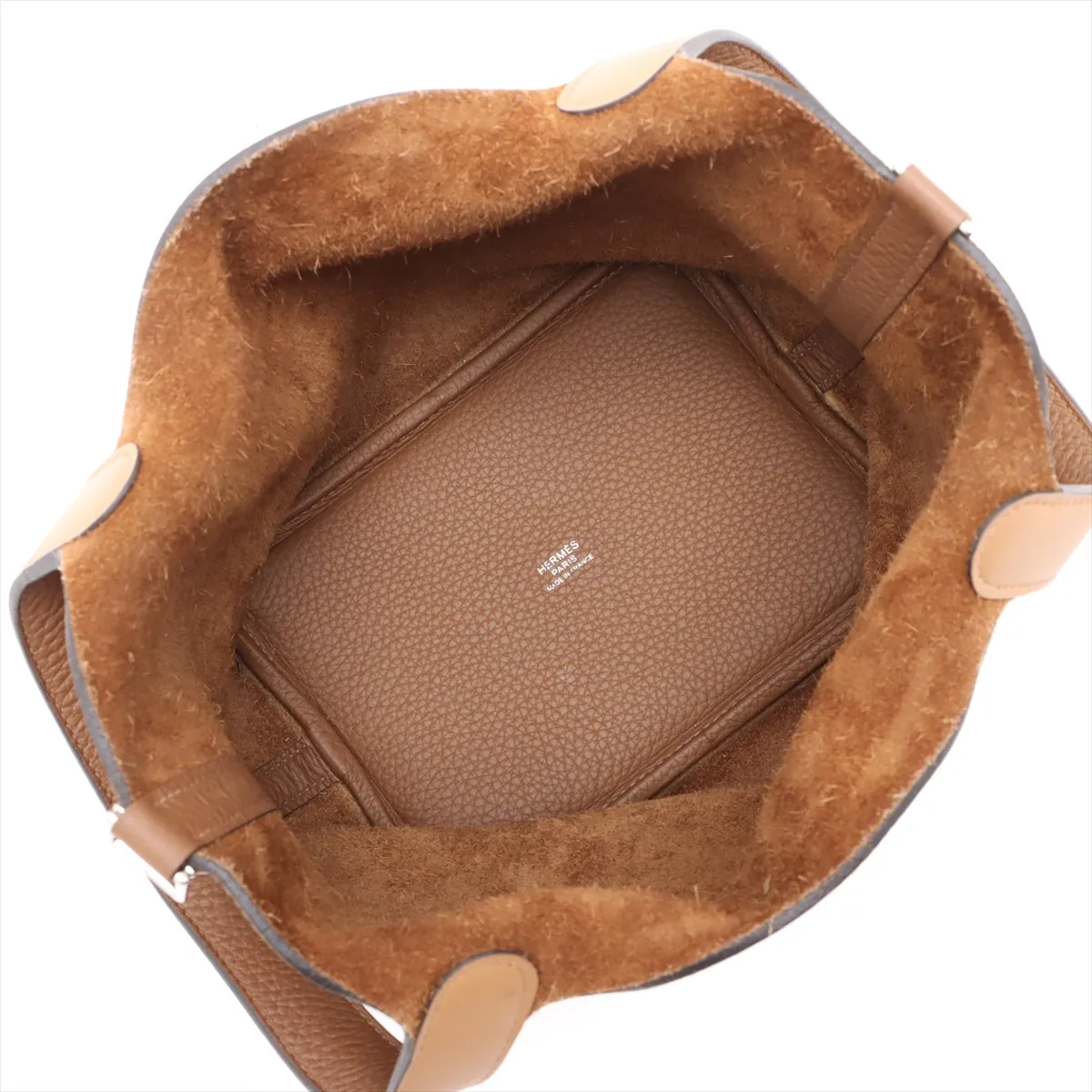 Hermès Picotin Lock 18 PM Eclat Taurillon Clemence x Veau Swift Arzan x Biscuit Silver Hardware Z: 2021 — view 7