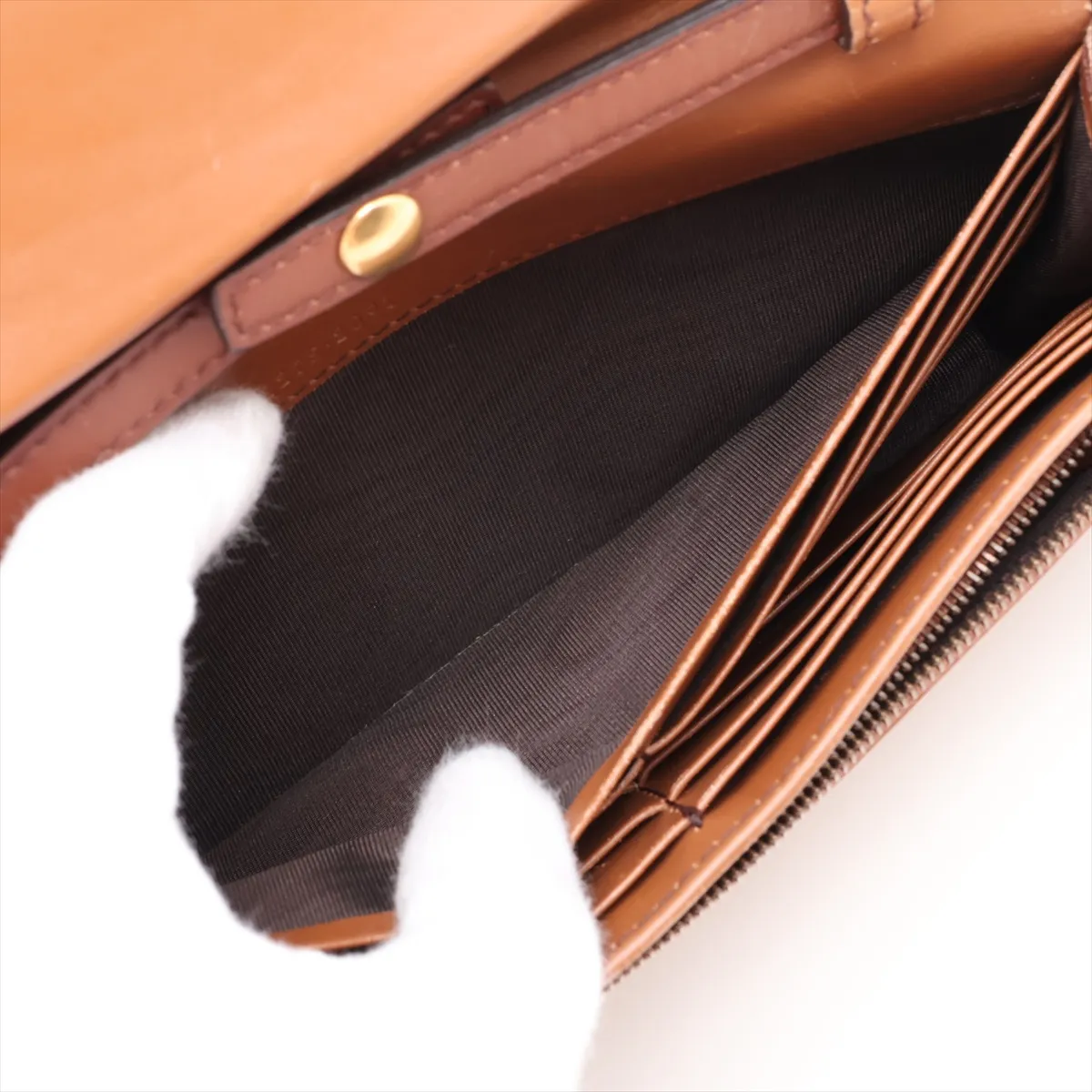 GG Canvas Horsebit 382275 Canvas x Leather Shoulder Bag Beige x Brown — view 7