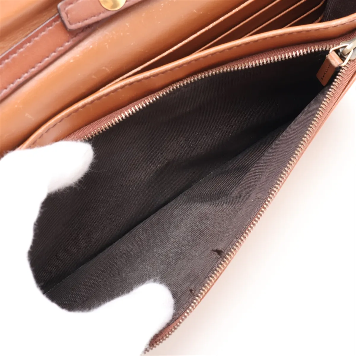 GG Canvas Horsebit 382275 Canvas x Leather Shoulder Bag Beige x Brown — view 8