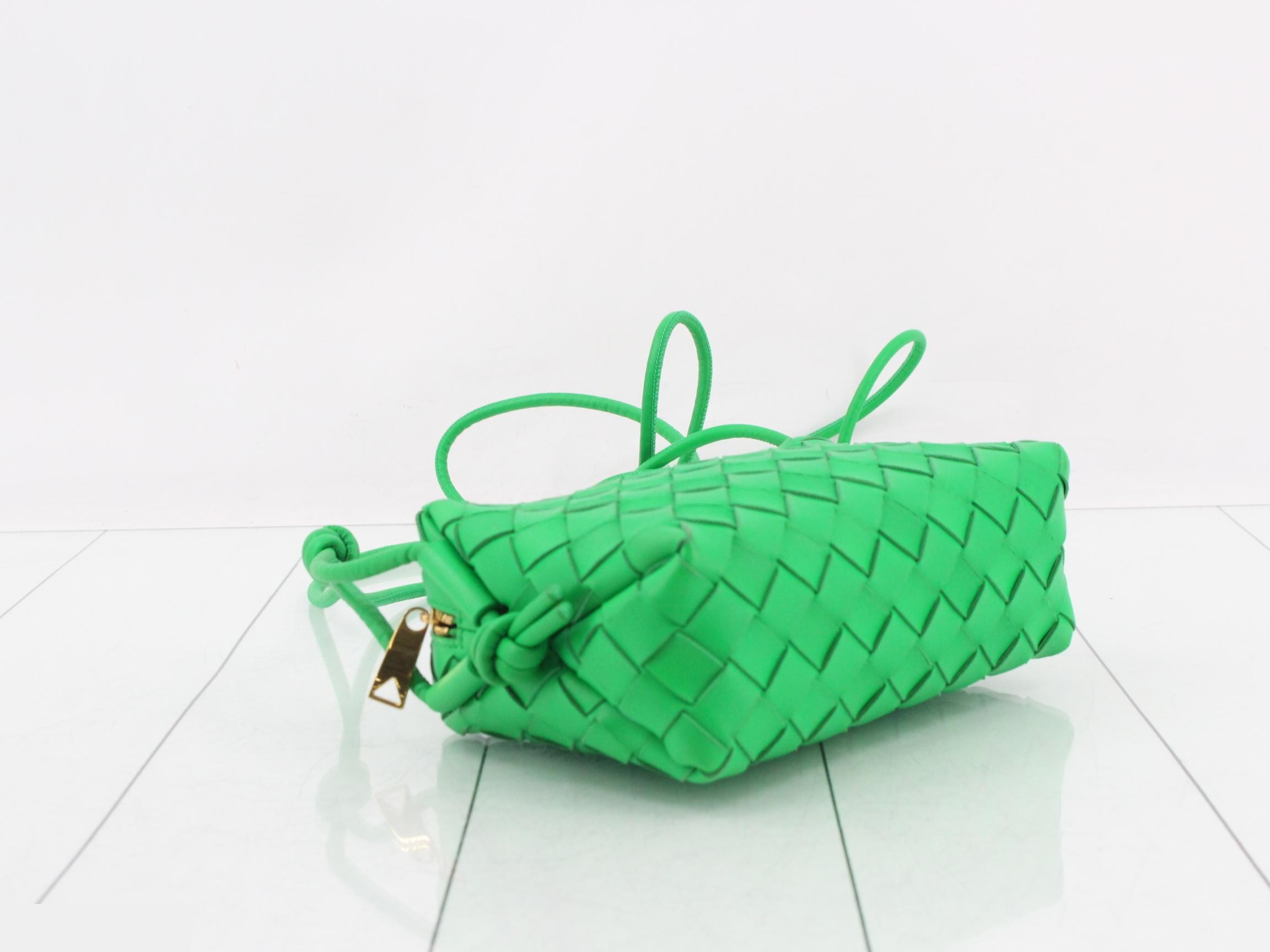 Mini Loop Camera Shoulder Bag, Leather, Green — view 5