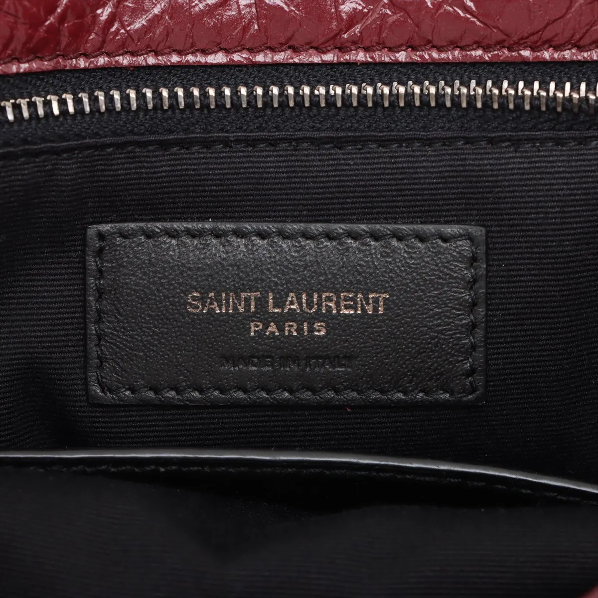 Niki Leather Chain Shoulder Bag, Bordeaux, 498883 — view 11