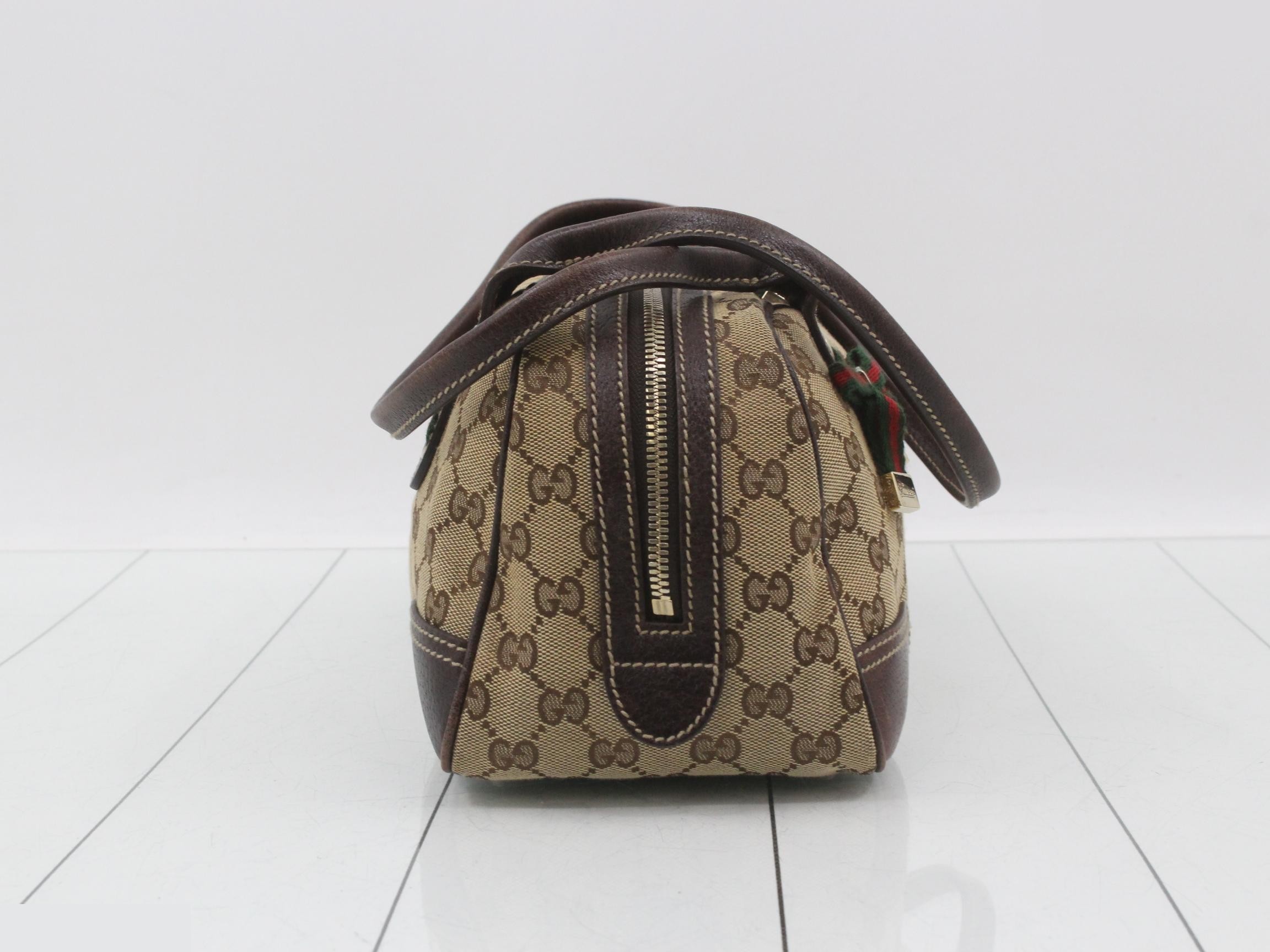 161720 GG Canvas Princy Mini Boston Sherry Brown — view 4