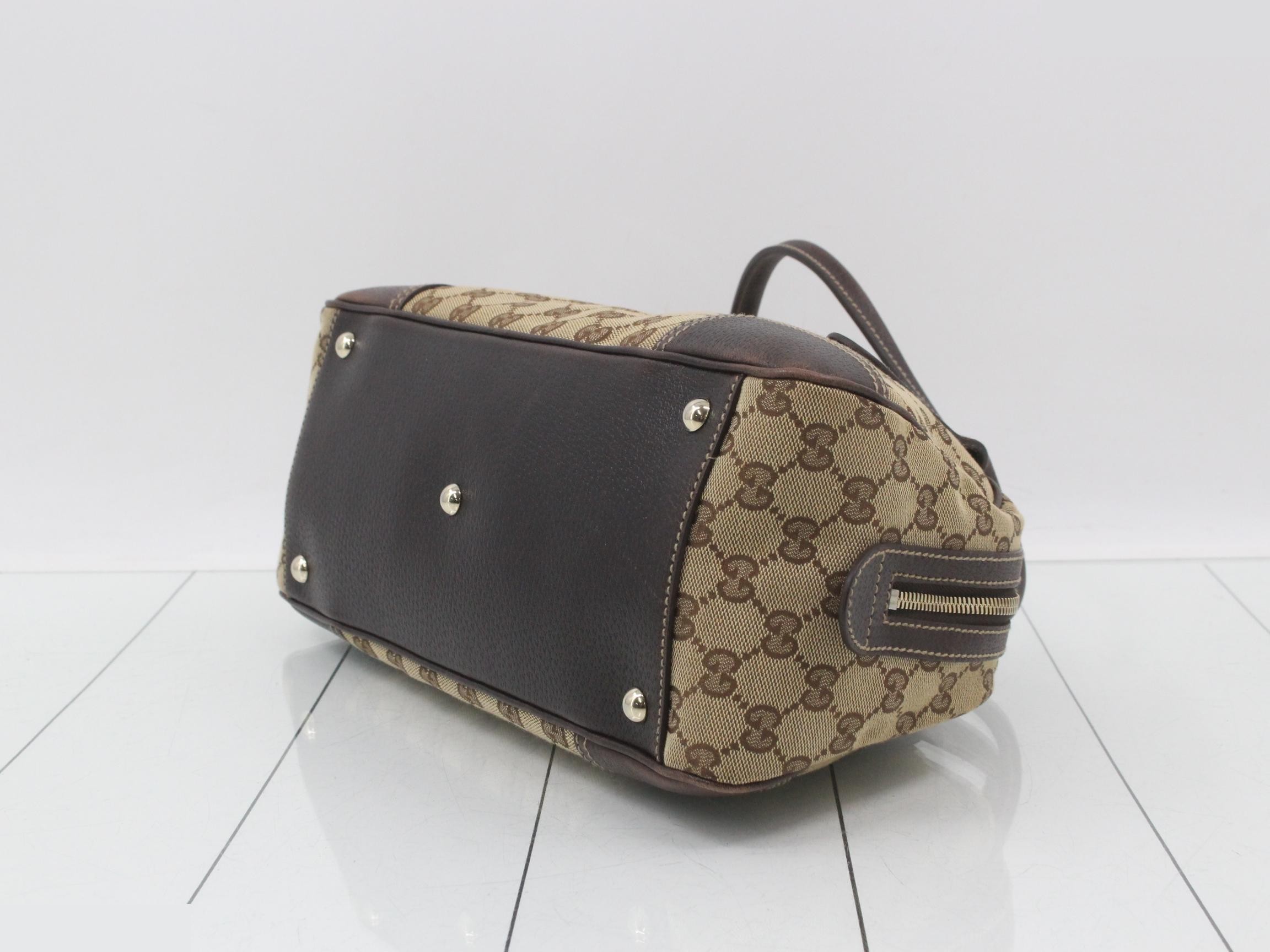 161720 GG Canvas Princy Mini Boston Sherry Brown — view 6