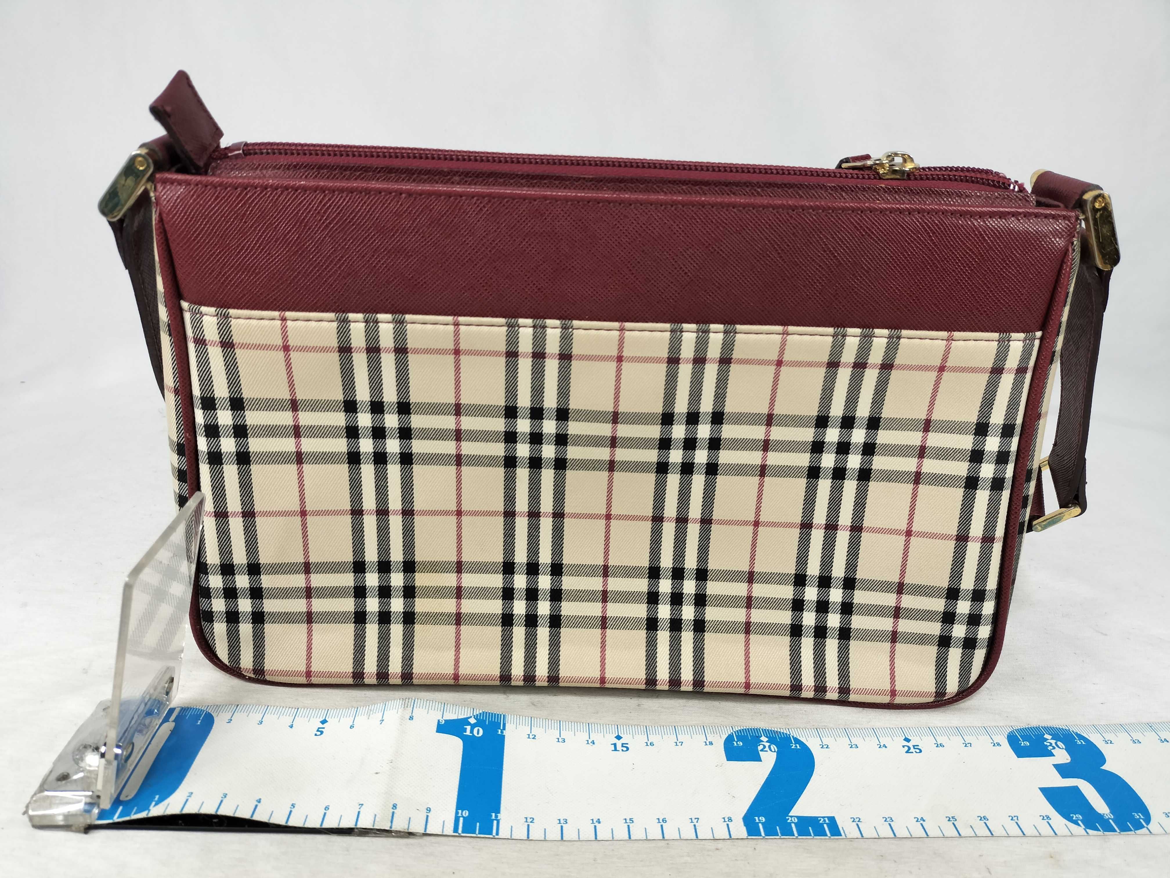 Nova Check Leather Shoulder Bag — view 2