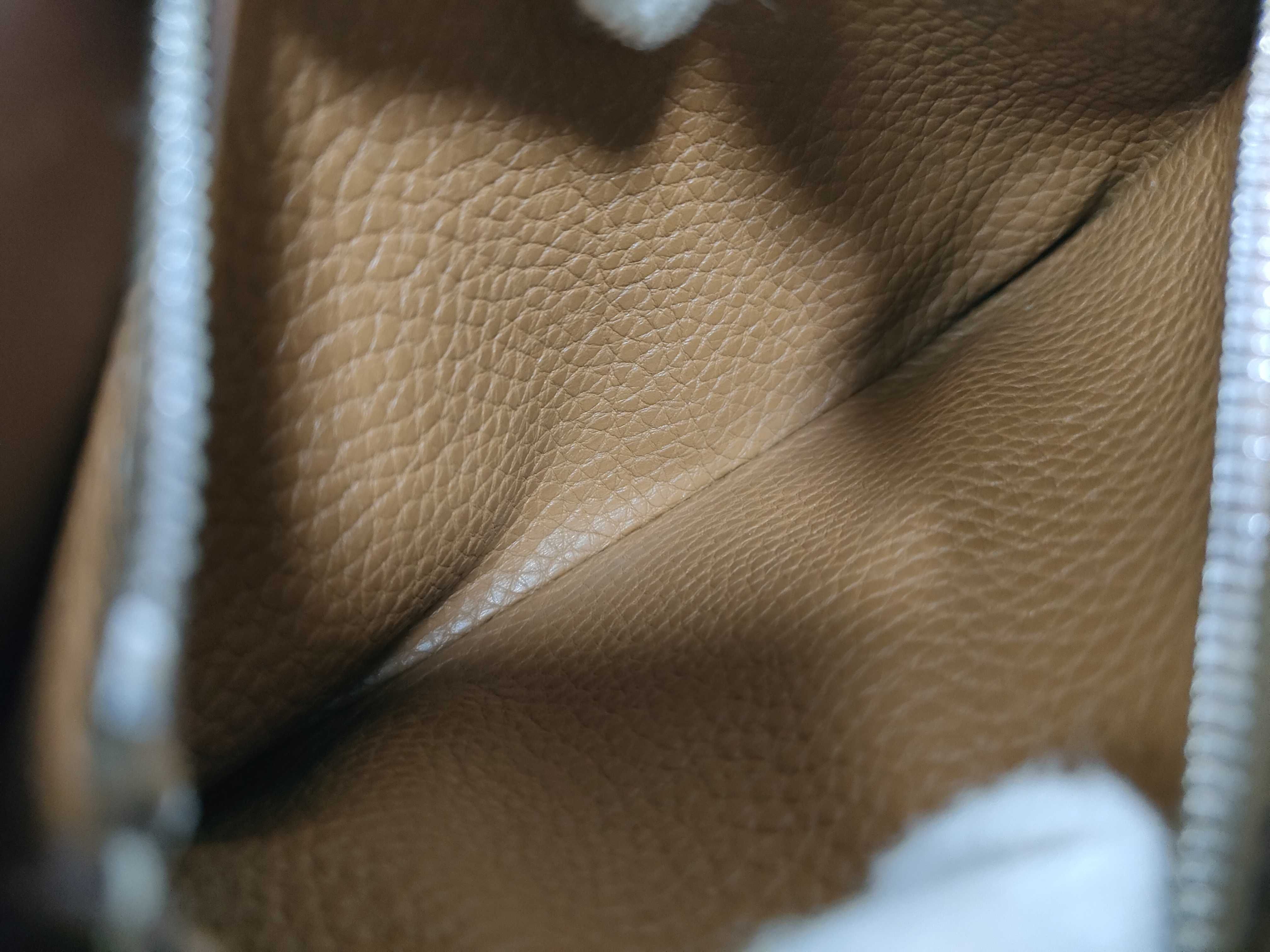 Dogon GM Long Wallet, Gold and Brown Leather, K Stamp — view 13