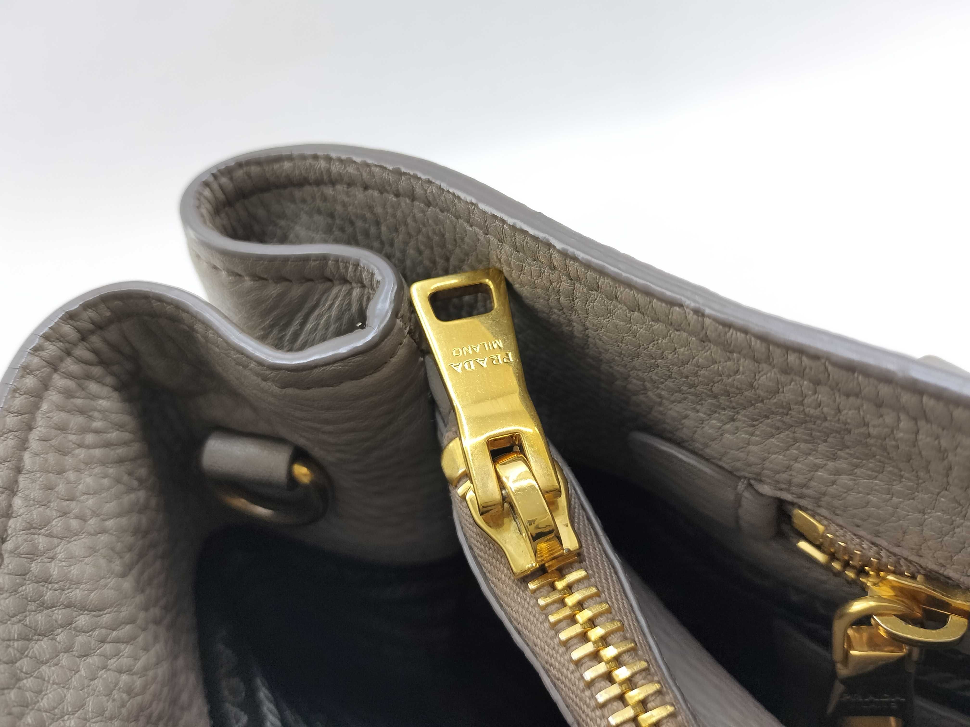 Vitello Daino Leather Tote Bag Gray BN2794 Tote Bag — view 12