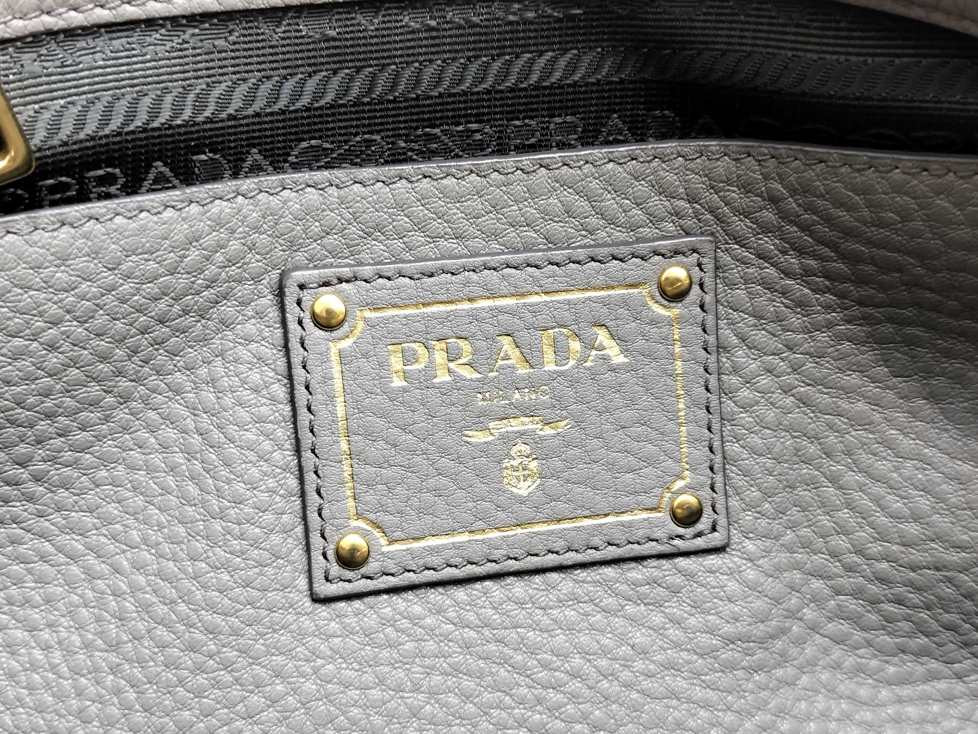 Vitello Daino Leather Tote Bag Gray BN2794 Tote Bag — view 14
