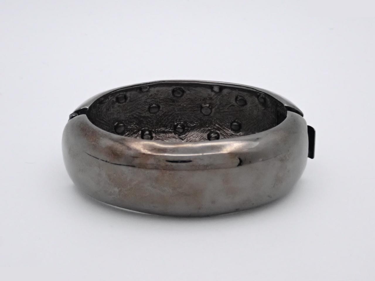 Bangle, rhinestone, silver, wrist circumference approximately 16cm — view 2