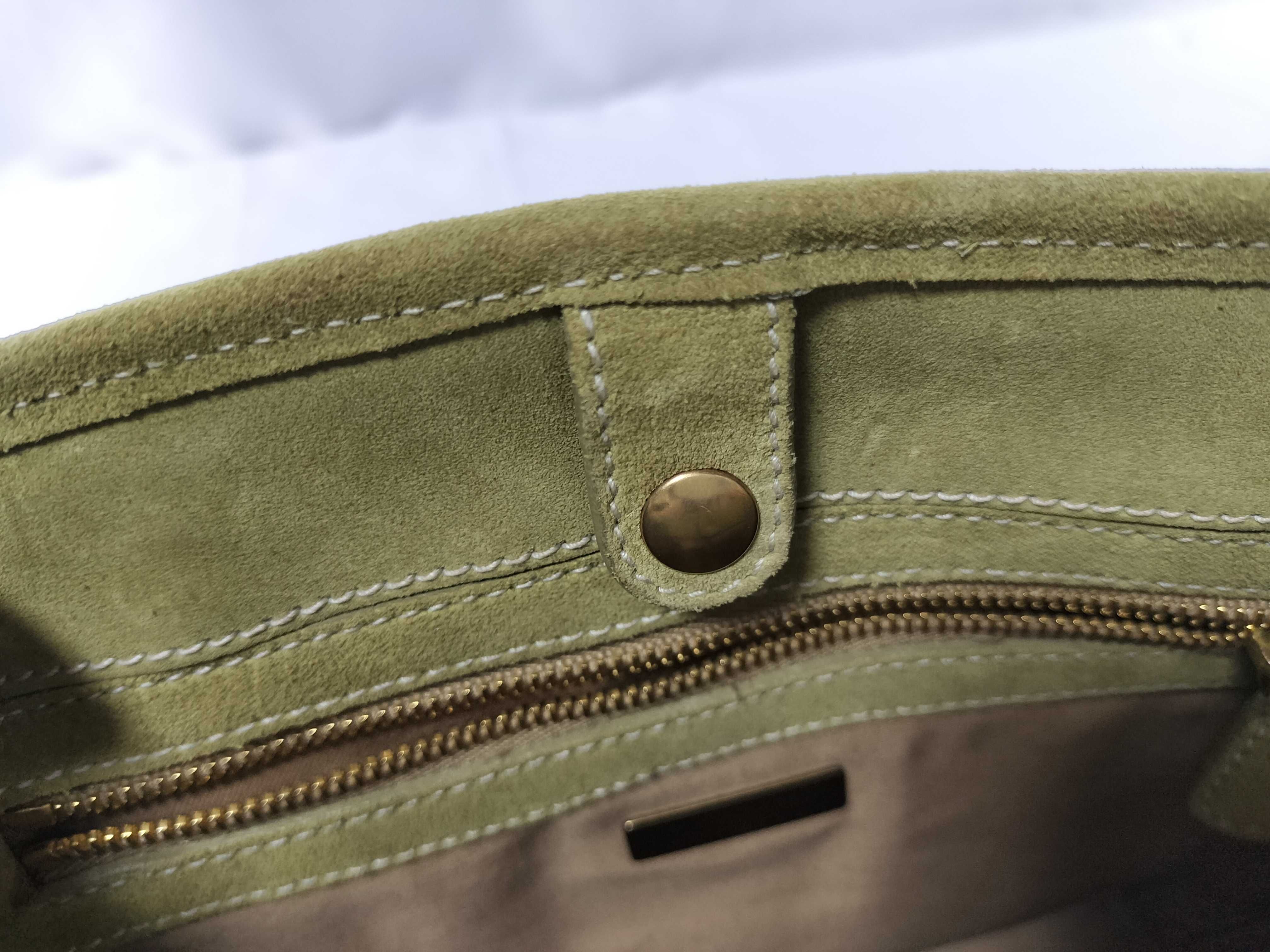 Suede x Basket Mixed Material Tote Bag — view 11
