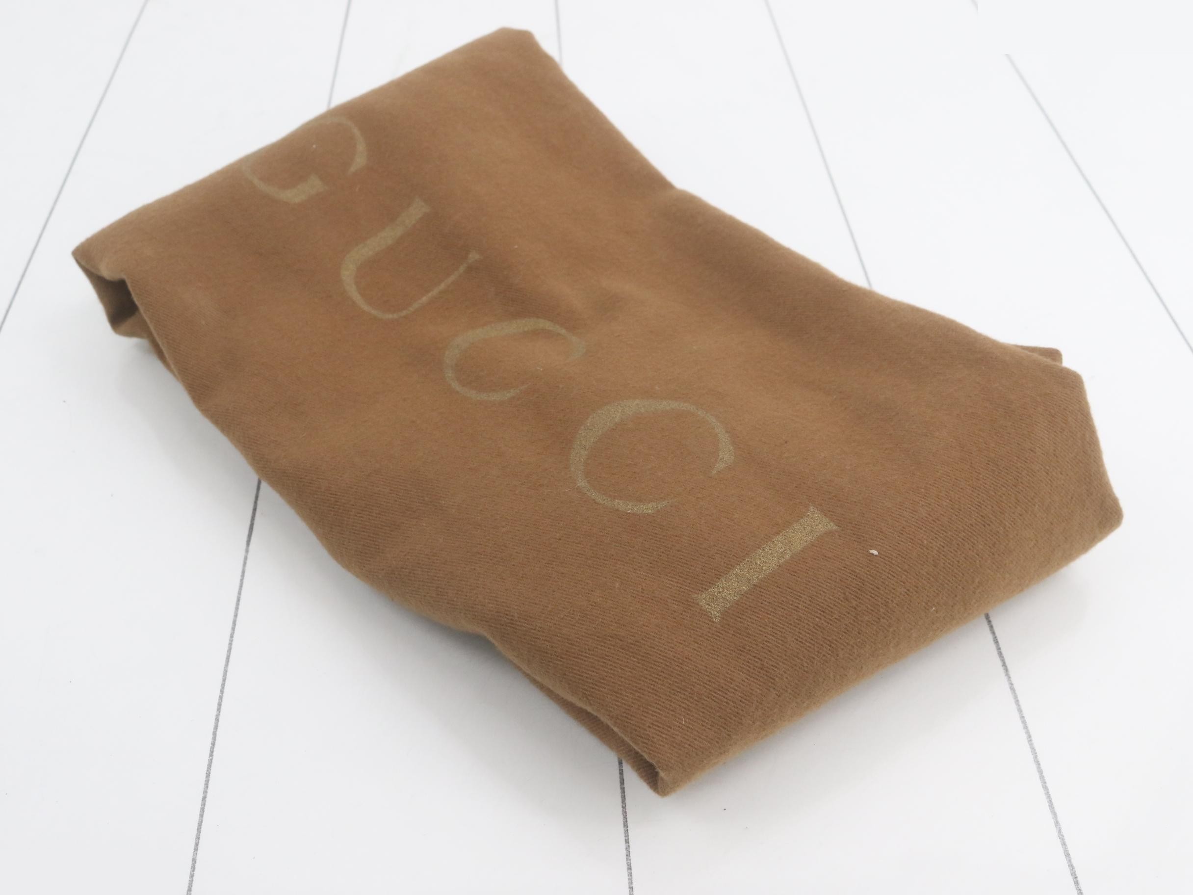 GG Plus Shopper Tote, Rainbow, Multicolor x Camel, with dust bag. — view 7