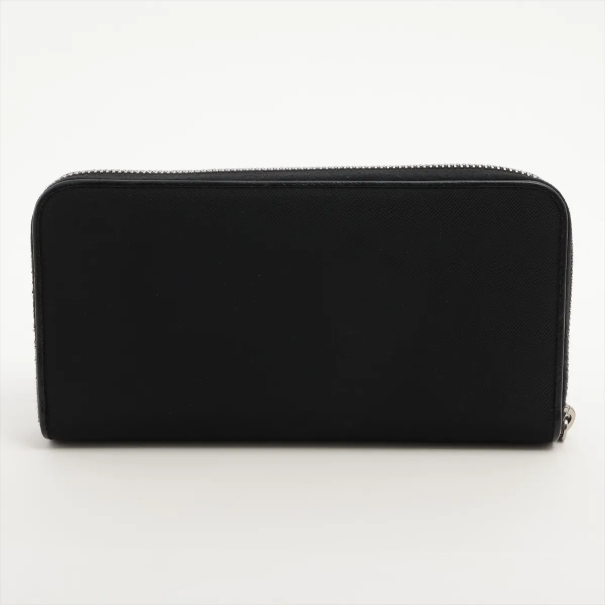 Tessuto Triangle Logo 1ML506 Nylon Round Zip Wallet Black — view 2