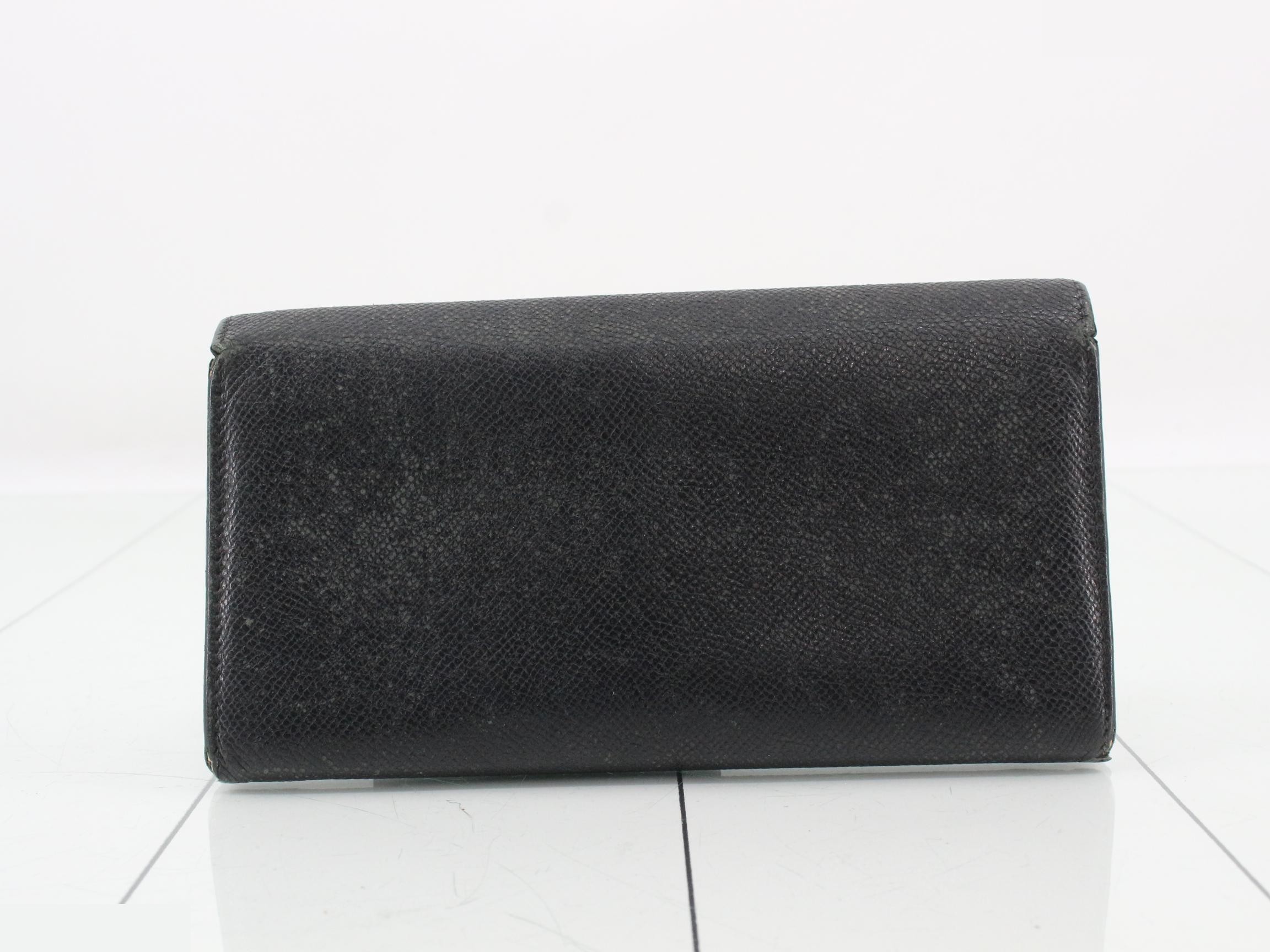 (Bag) Flap Long Wallet, Black — view 2