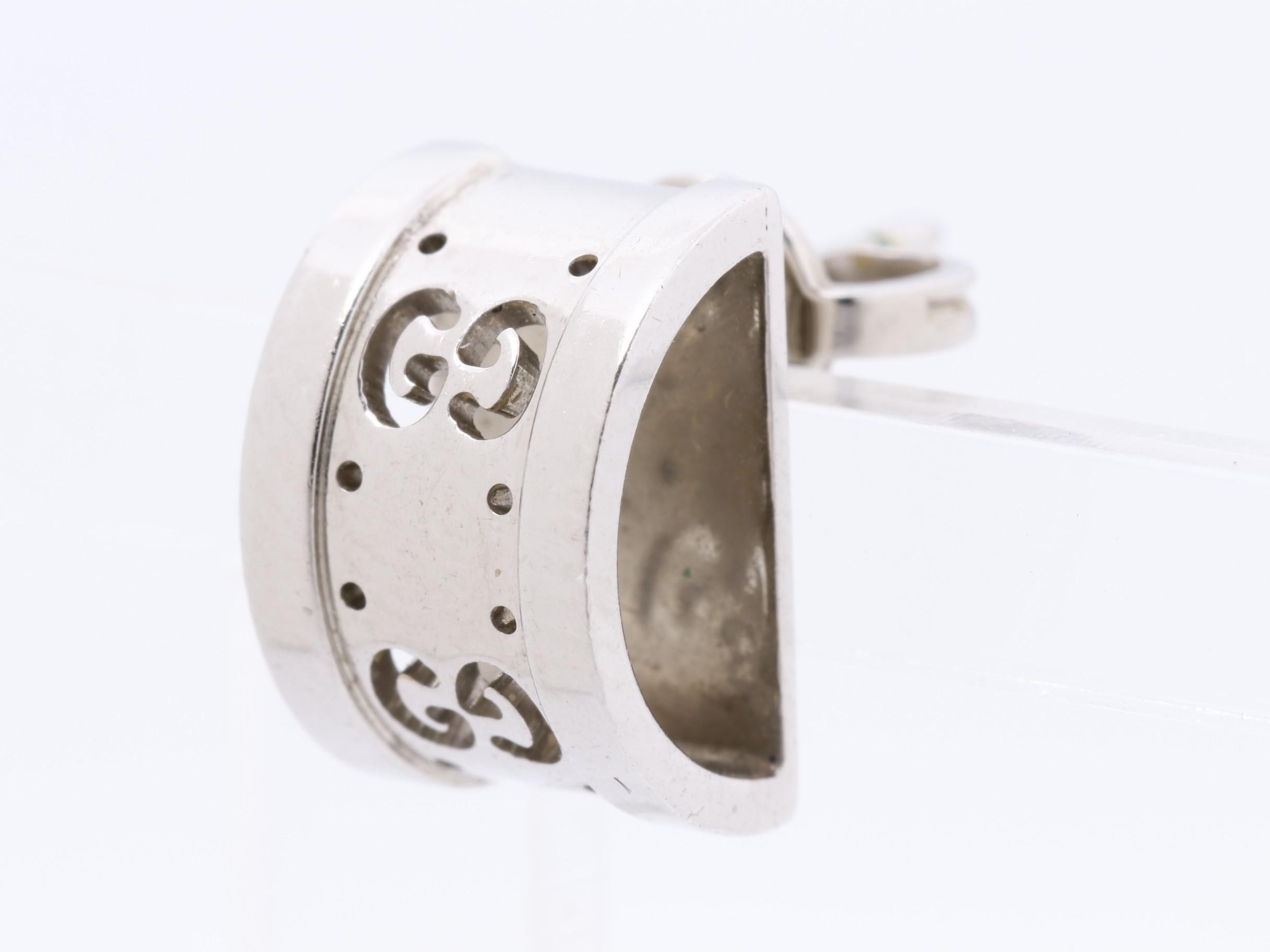 Icon (precious metal) earrings, 750WG / Sterling silver 925 backing (one side), 4.3g — view 3